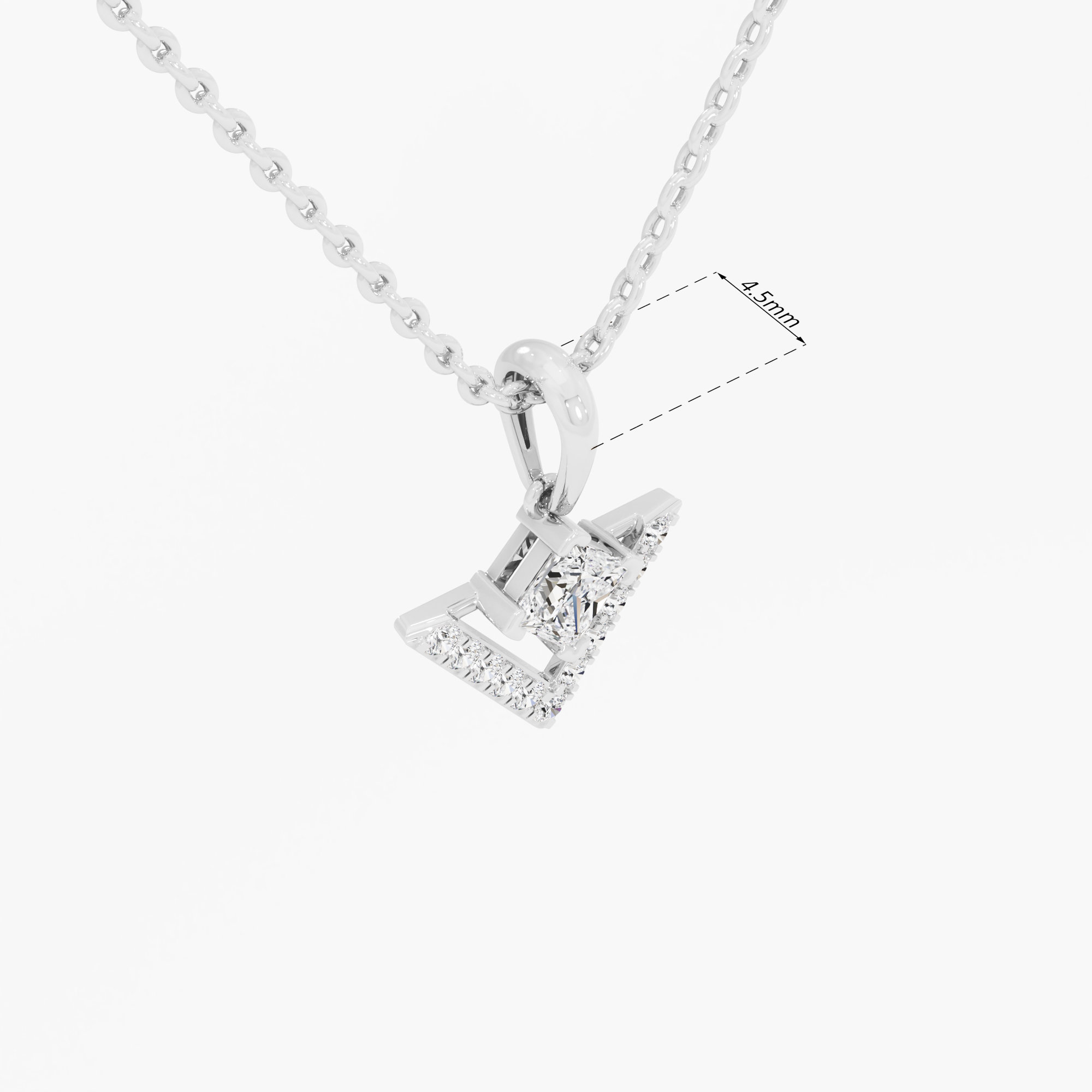 Vanguard Sparkle Charms Pendants | Standalone Pendant in 9KT White Gold (Diamond Quality: FG-VVS VS)