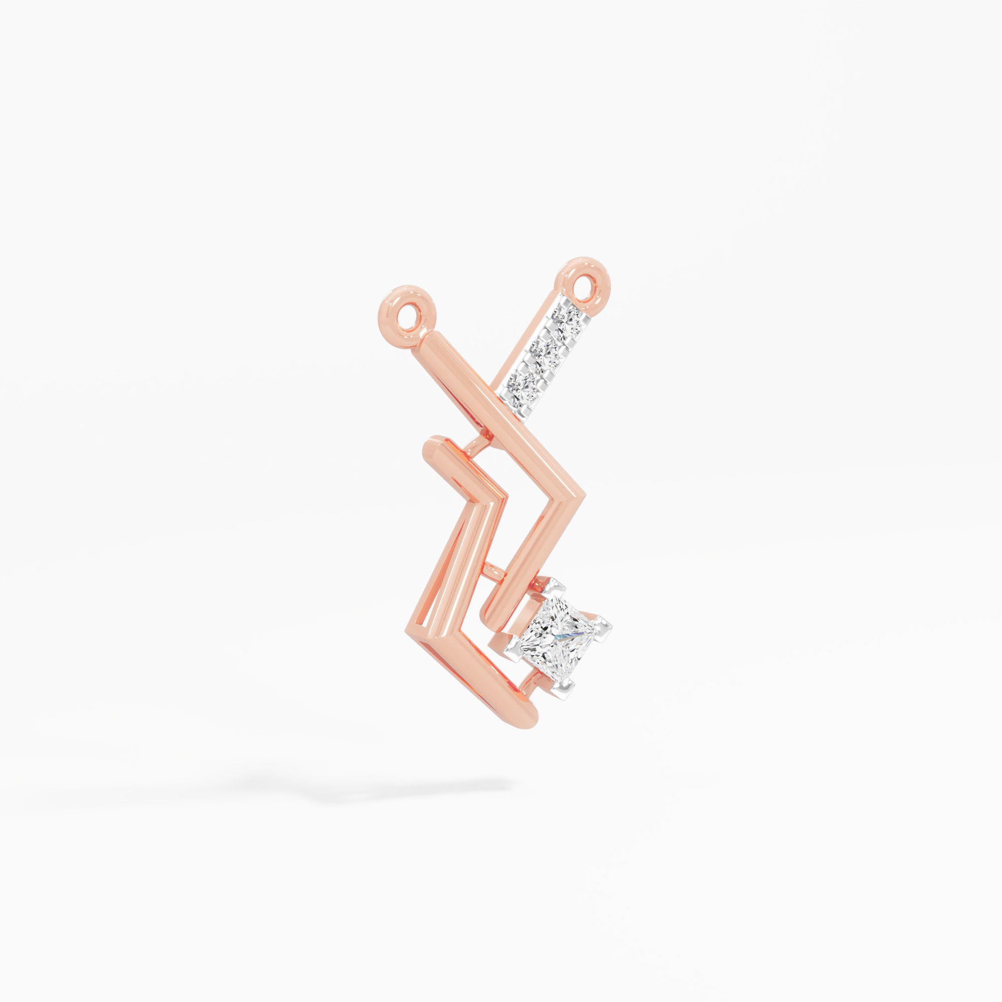 Vivid Current Charms Pendants | Pendant Only in 9KT Rose Gold (Diamond Quality: FG-VVS VS)
