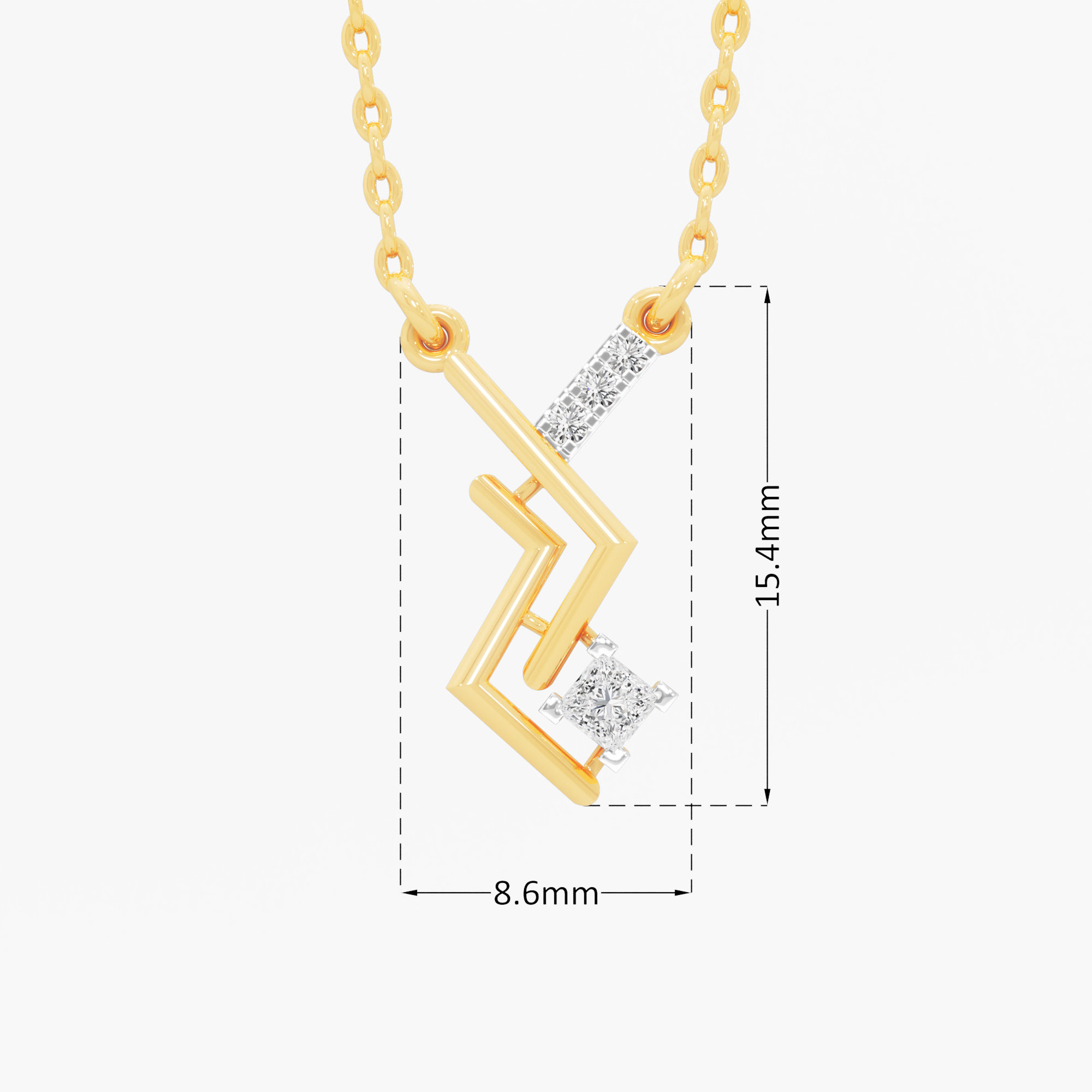 Vivid Current Charms Pendants | Pendant Only (Chain Sold Separately) in 9KT Yellow Gold (Diamond Quality: FG-VVS VS)