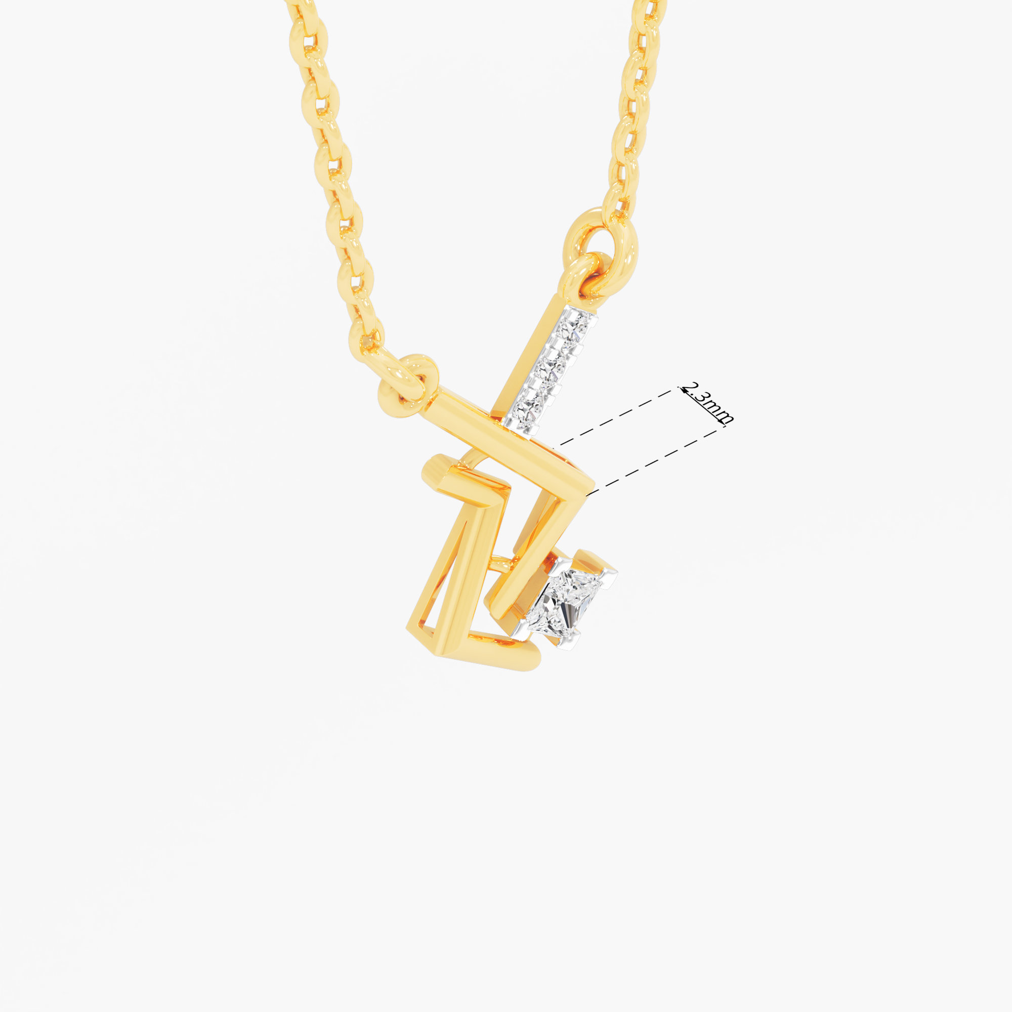 Vivid Current Charms Pendants | Pendant Only (Chain Sold Separately) in 9KT Yellow Gold (Diamond Quality: FG-VVS VS)