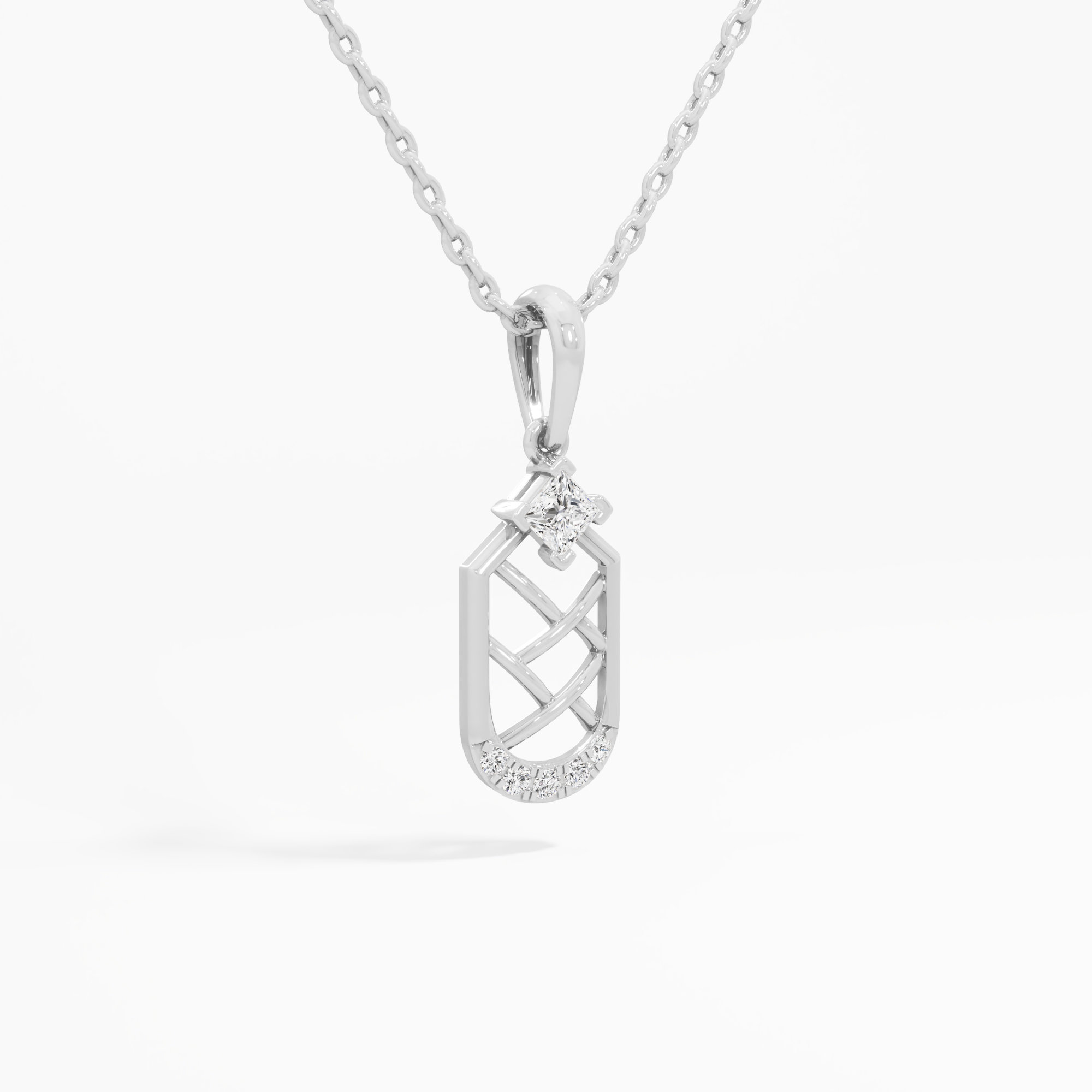 Interlaced Sparkle Charms Pendants | Pendant Only in 9KT White Gold (Diamond Quality: FG-VVS VS)