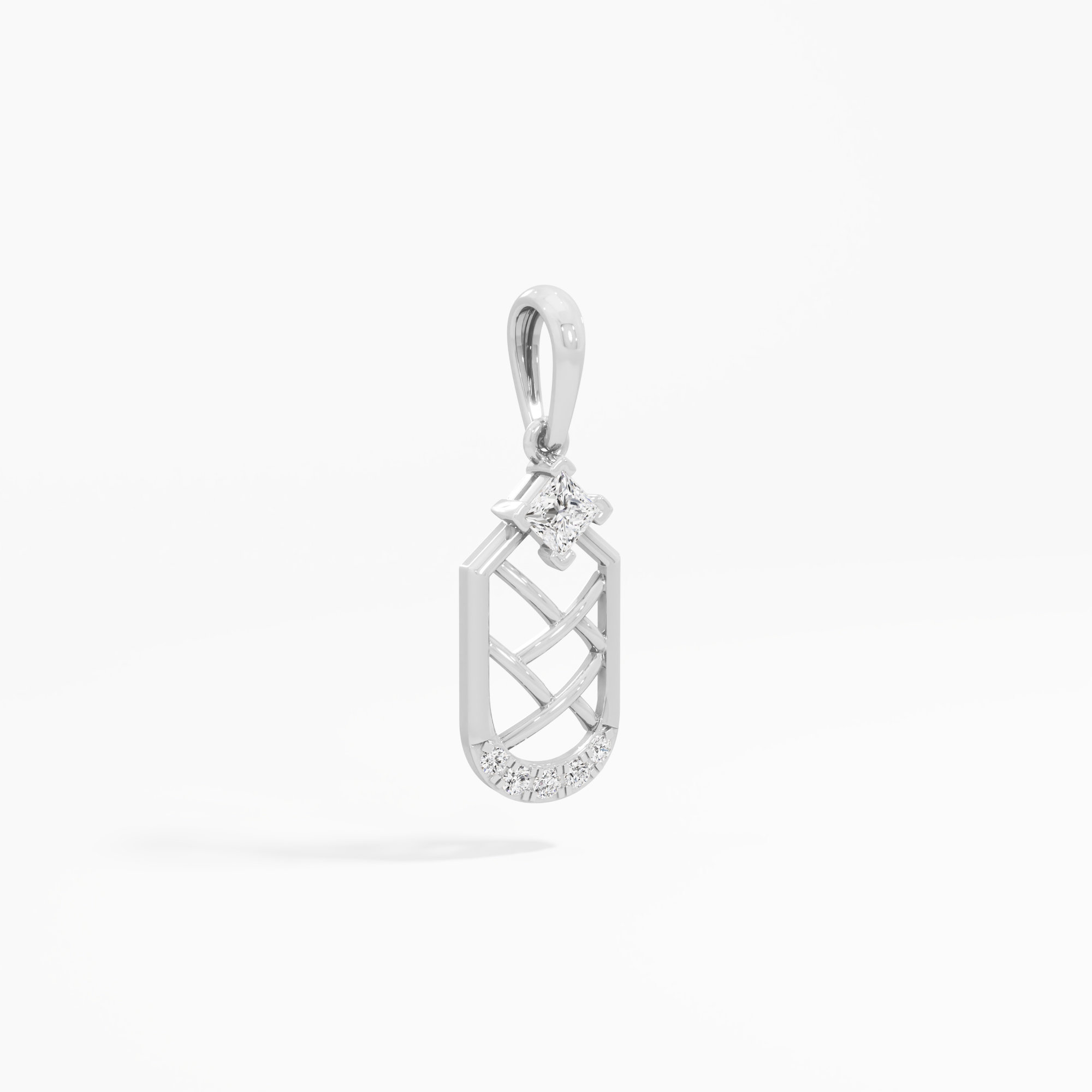 Interlaced Sparkle Charms Pendants | Pendant Only in 9KT White Gold (Diamond Quality: FG-VVS VS)
