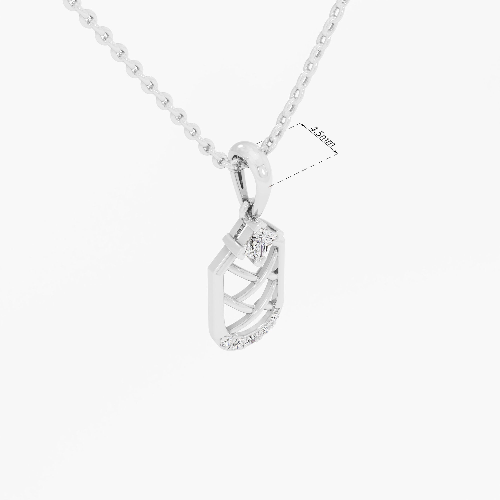 Interlaced Sparkle Charms Pendants | Pendant Only in 9KT White Gold (Diamond Quality: FG-VVS VS)