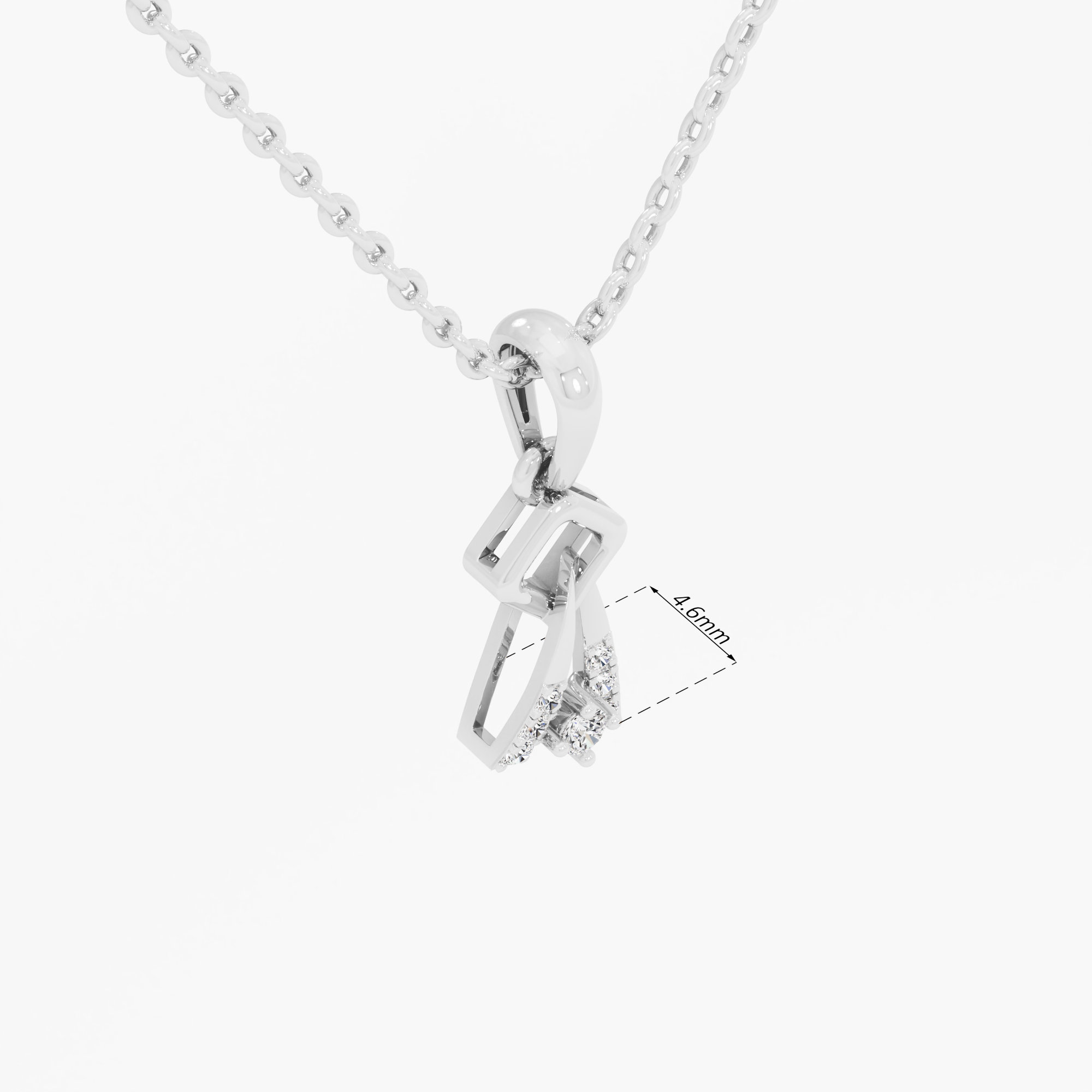 Twisted Glimmer Drops Pendants | Pendant Only in 9KT White Gold (Diamond Quality: FG-VVS VS)
