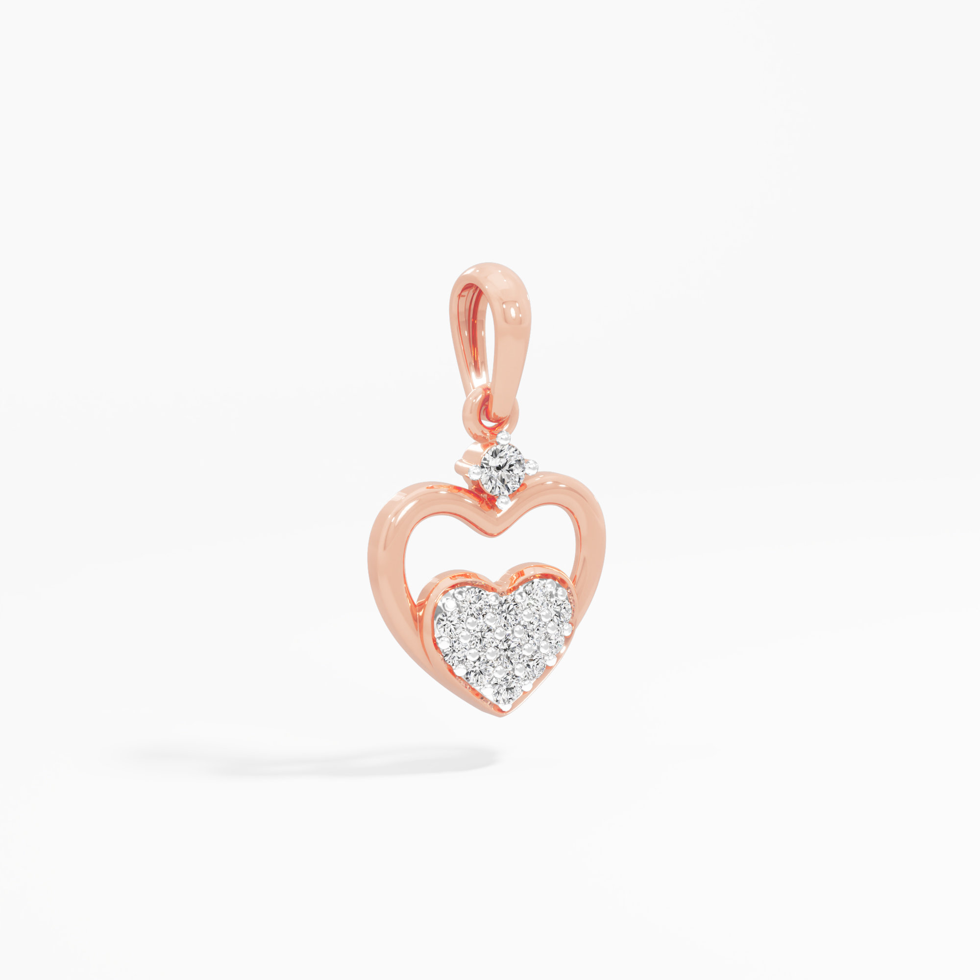 Cherished Core Charms Pendants | Chain Available Separately in 9KT Rose Gold (Diamond Quality: EF-VVS VS)