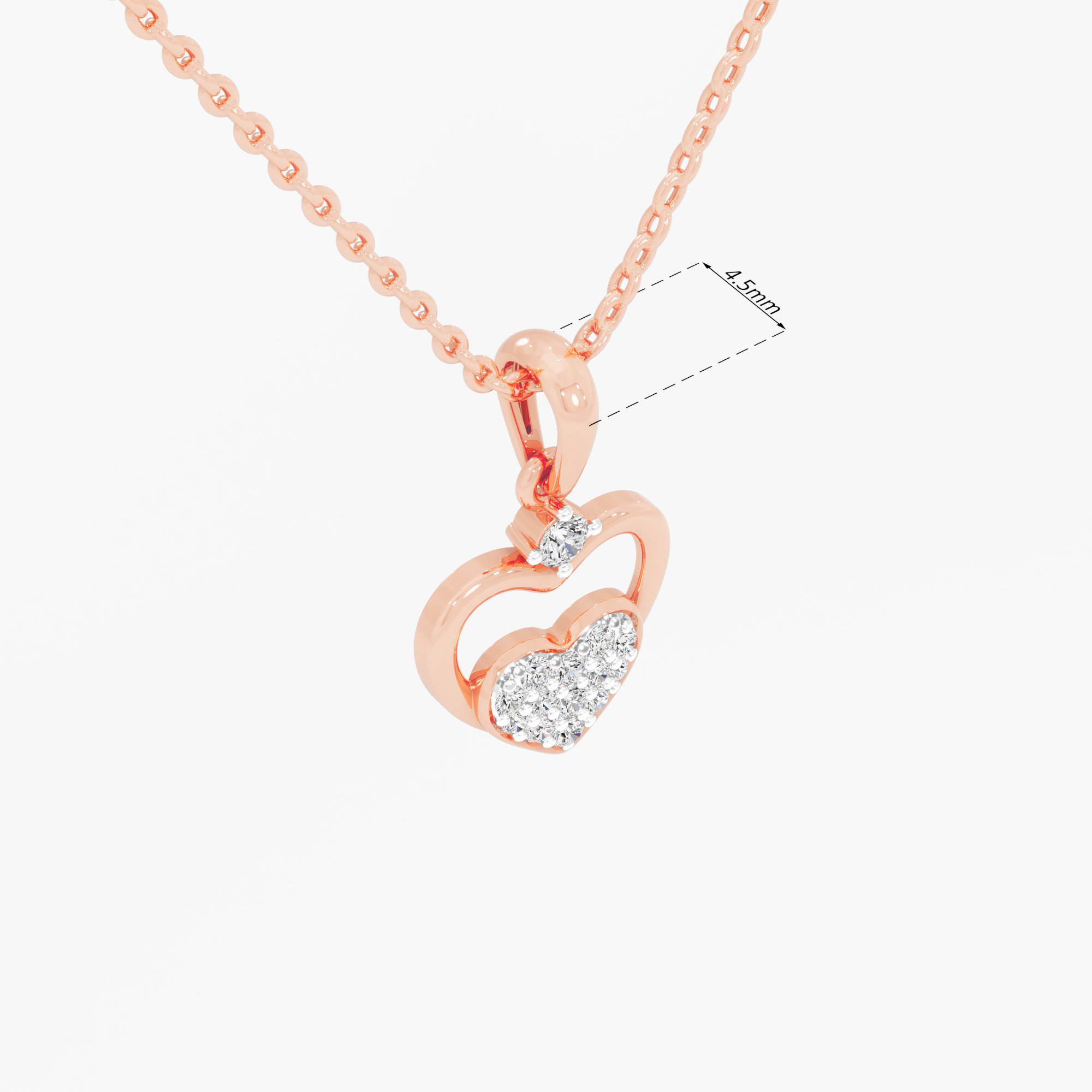 Cherished Core Charms Pendants | Chain Available Separately in 9KT Rose Gold (Diamond Quality: EF-VVS VS)
