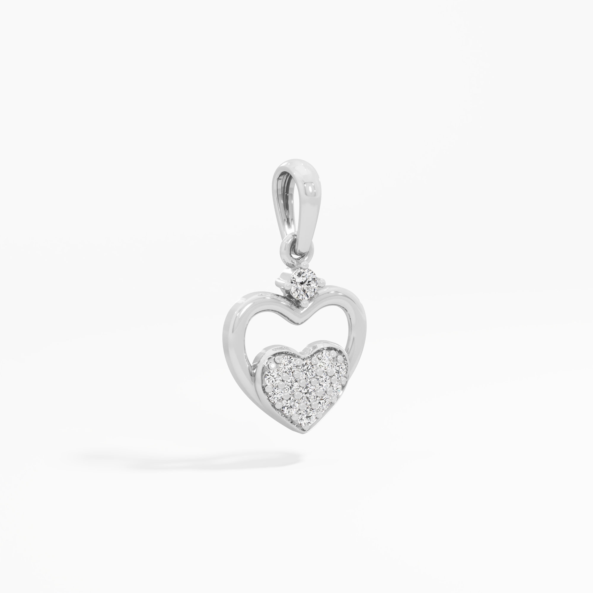 Cherished Core Charms Pendants | Chain Available Separately in 9KT White Gold (Diamond Quality: EF-VVS VS)