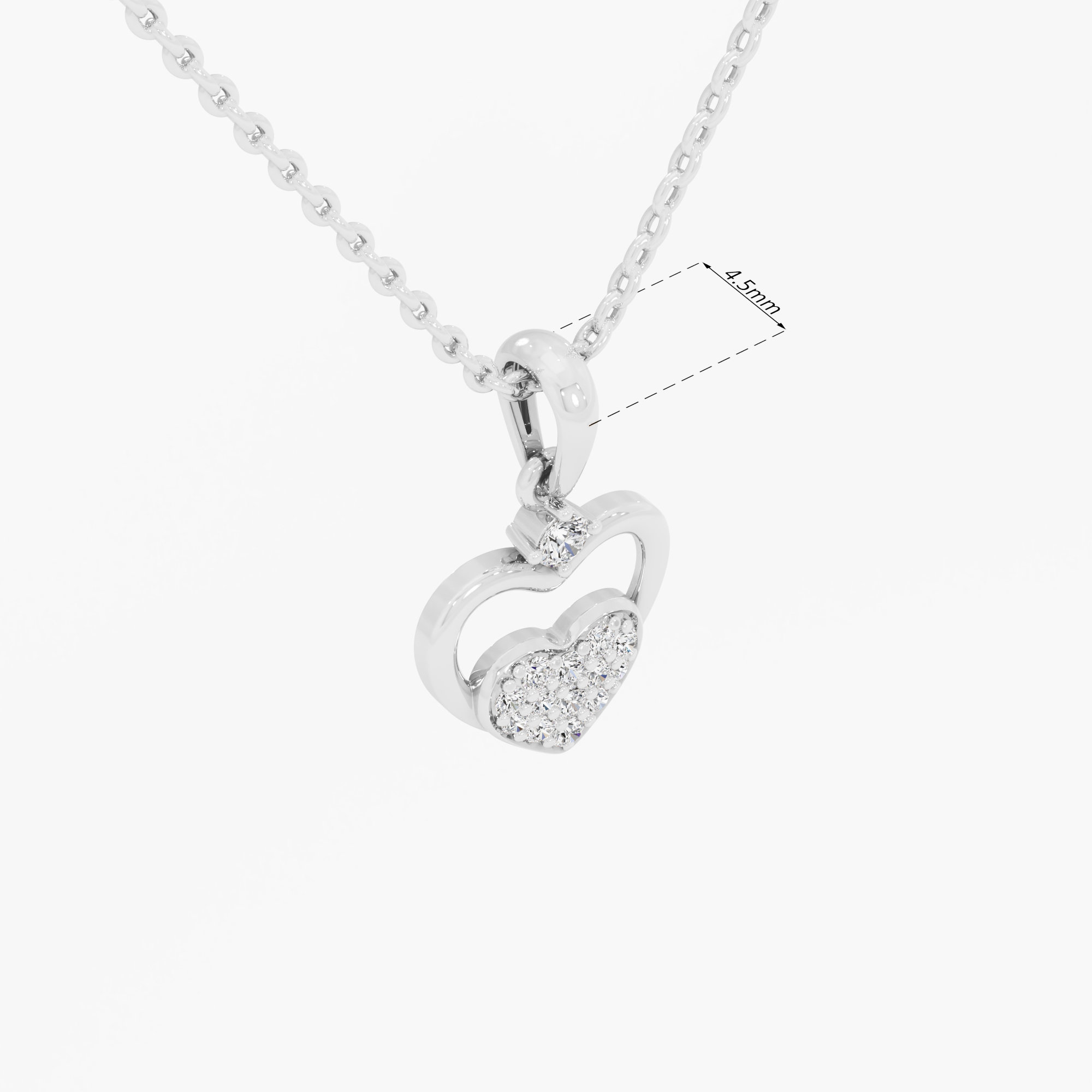 Cherished Core Charms Pendants | Chain Available Separately in 9KT White Gold (Diamond Quality: EF-VVS VS)