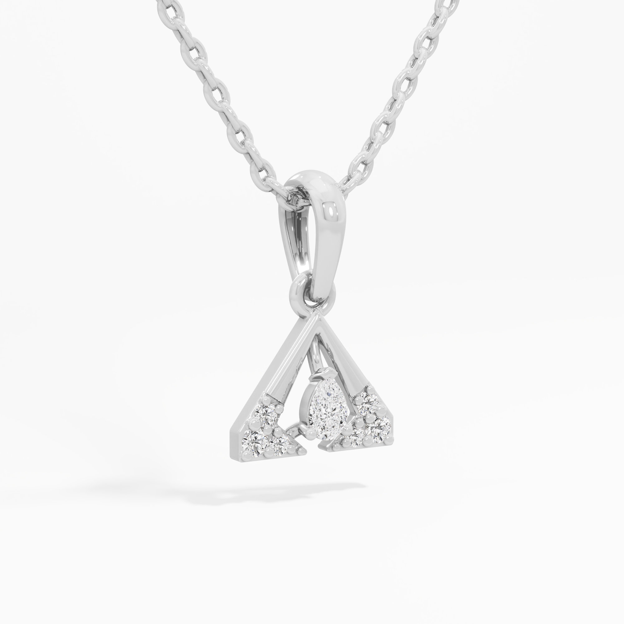 Summit Shimmer Pendants Pendants | Individual Pendant in 9KT White Gold (Diamond Quality: FG-VVS VS)