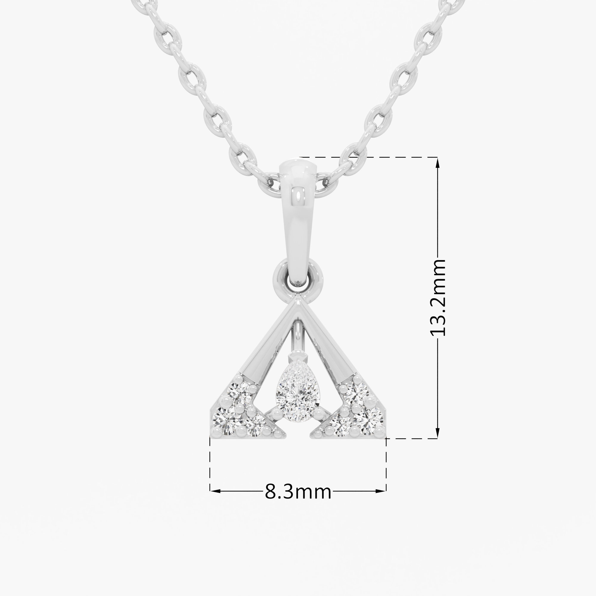 Summit Shimmer Pendants Pendants | Individual Pendant in 9KT White Gold (Diamond Quality: FG-VVS VS)