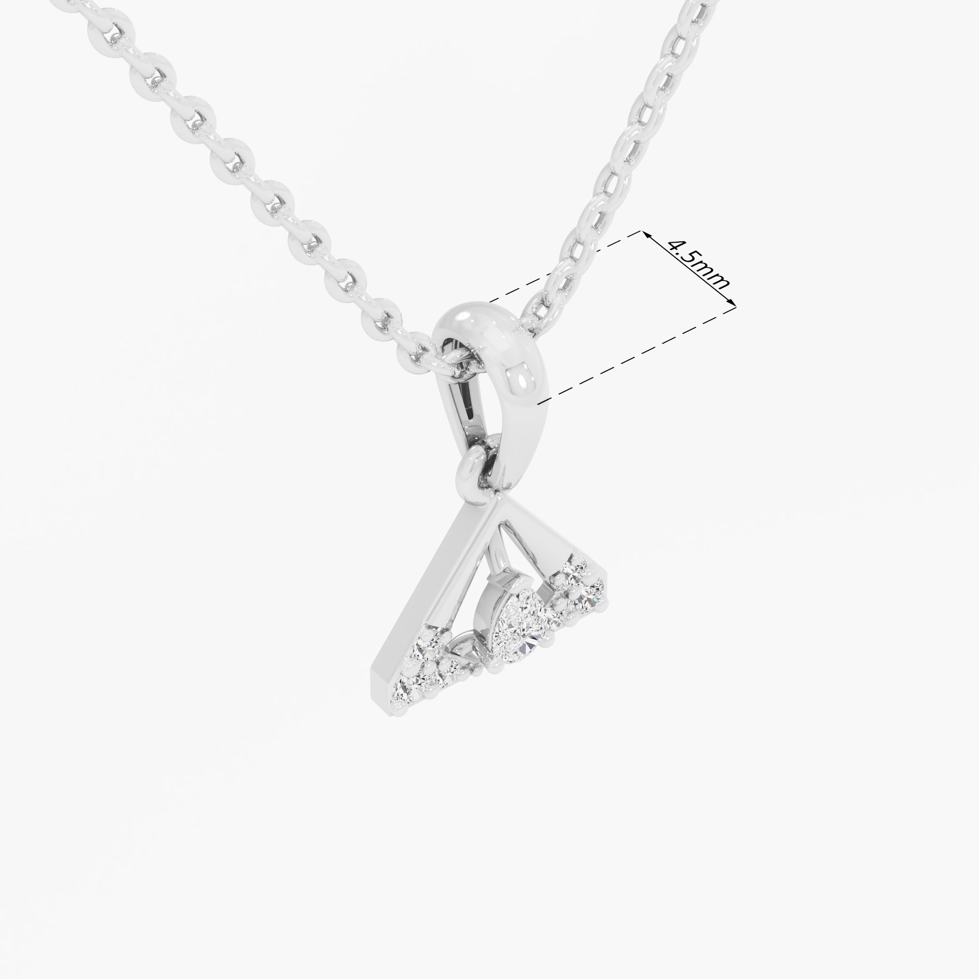 Summit Shimmer Pendants Pendants | Individual Pendant in 9KT White Gold (Diamond Quality: FG-VVS VS)