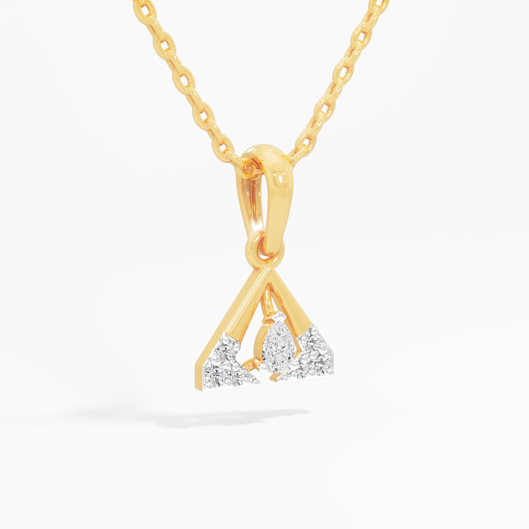 Summit Shimmer Pendants Pendants | Chain Available Separately in 9KT Yellow Gold (Diamond Quality: FG-VVS VS)