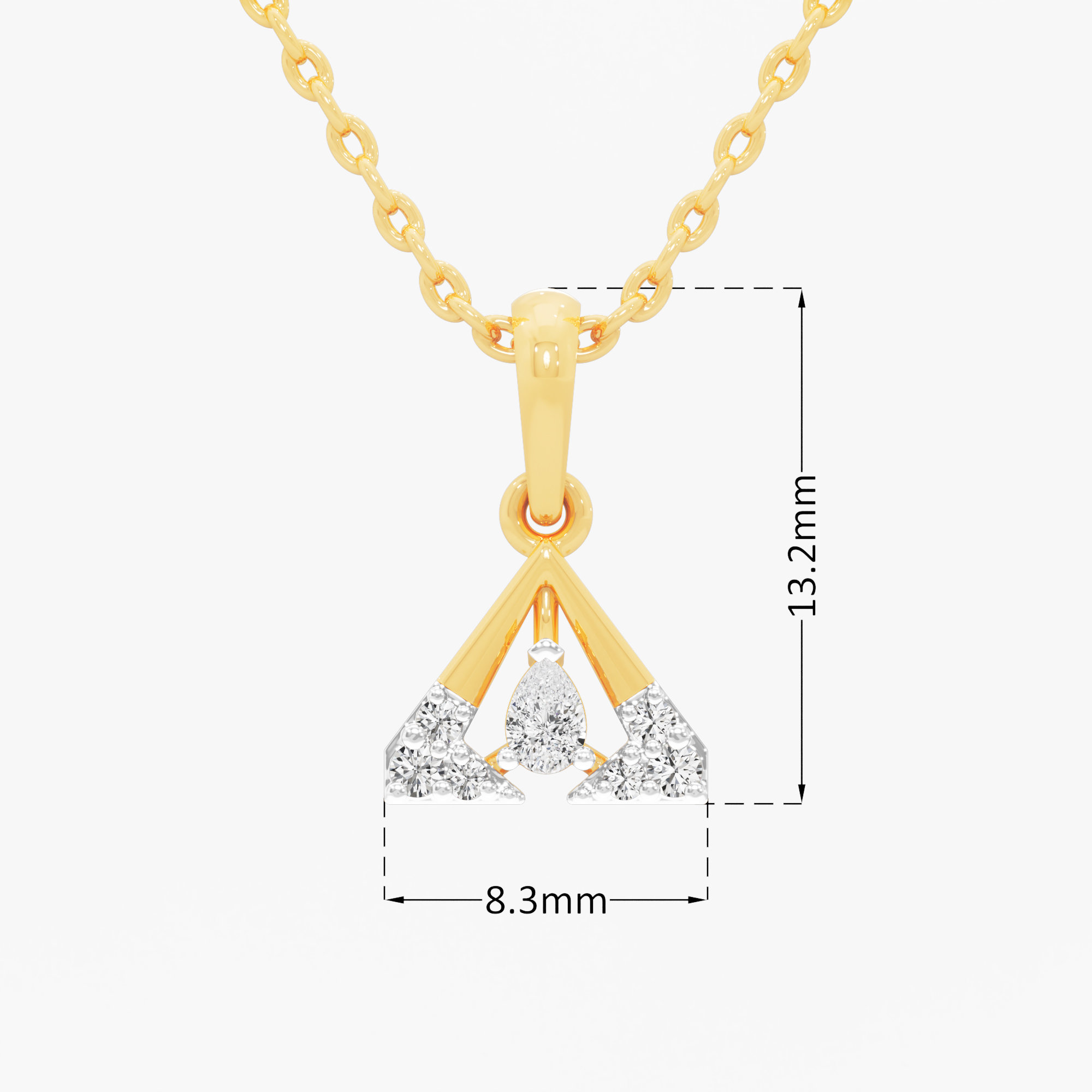 Summit Shimmer Pendants Pendants | Chain Available Separately in 9KT Yellow Gold (Diamond Quality: FG-VVS VS)