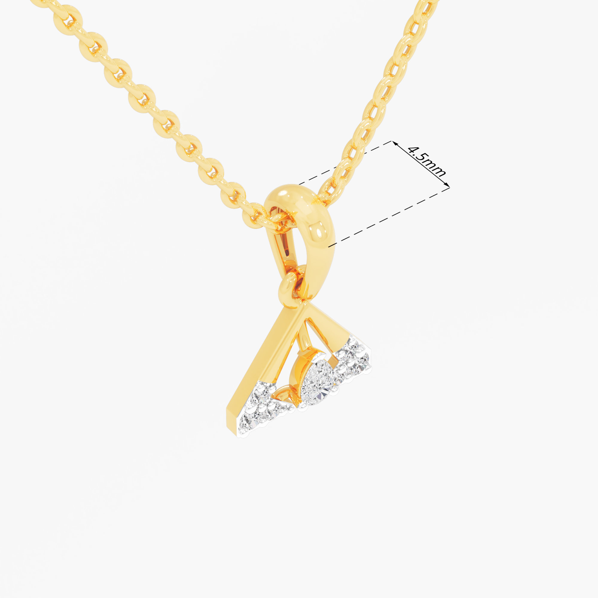 Summit Shimmer Pendants Pendants | Chain Available Separately in 9KT Yellow Gold (Diamond Quality: FG-VVS VS)