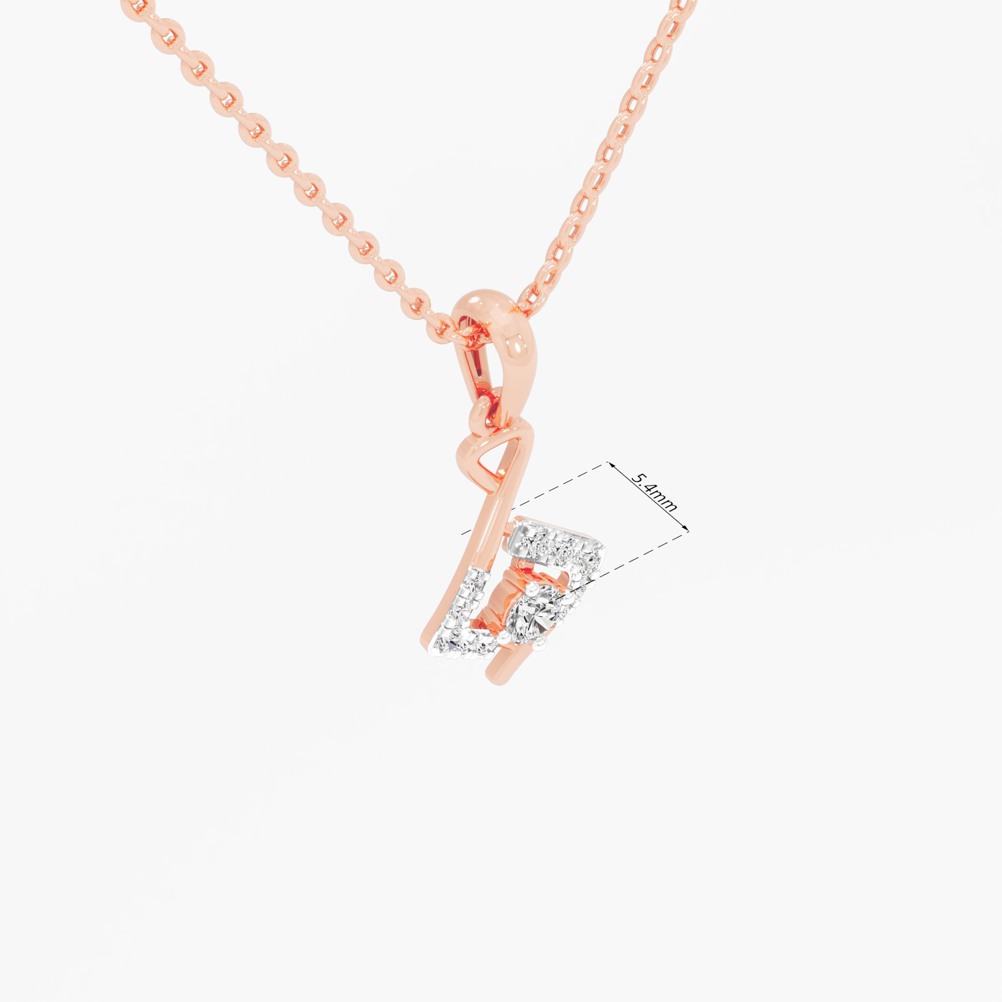 Melody Shimmer Halos Pendants | Pendant Only (Chain Sold Separately) in 9KT Rose Gold (Diamond Quality: EF-VVS VS)