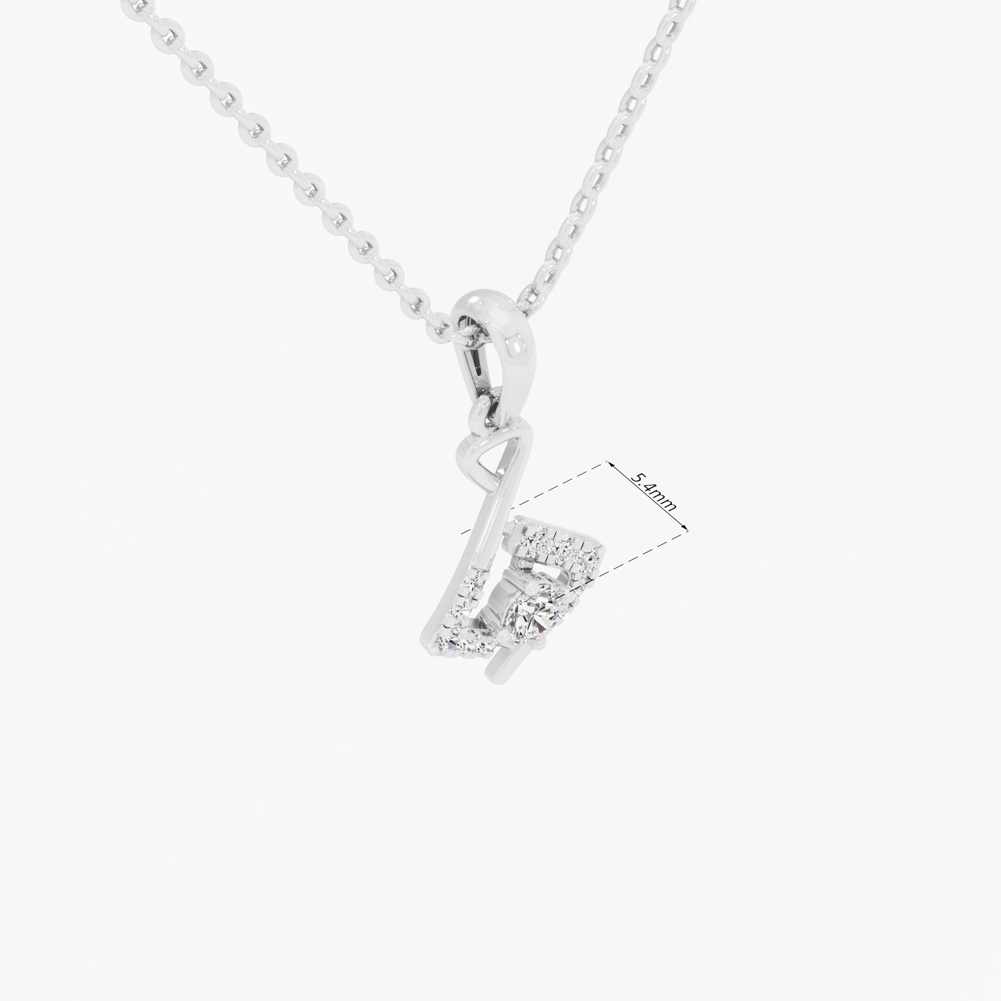 Melody Shimmer Halos Pendants | Pendant Only (Chain Sold Separately) in 9KT White Gold (Diamond Quality: EF-VVS VS)