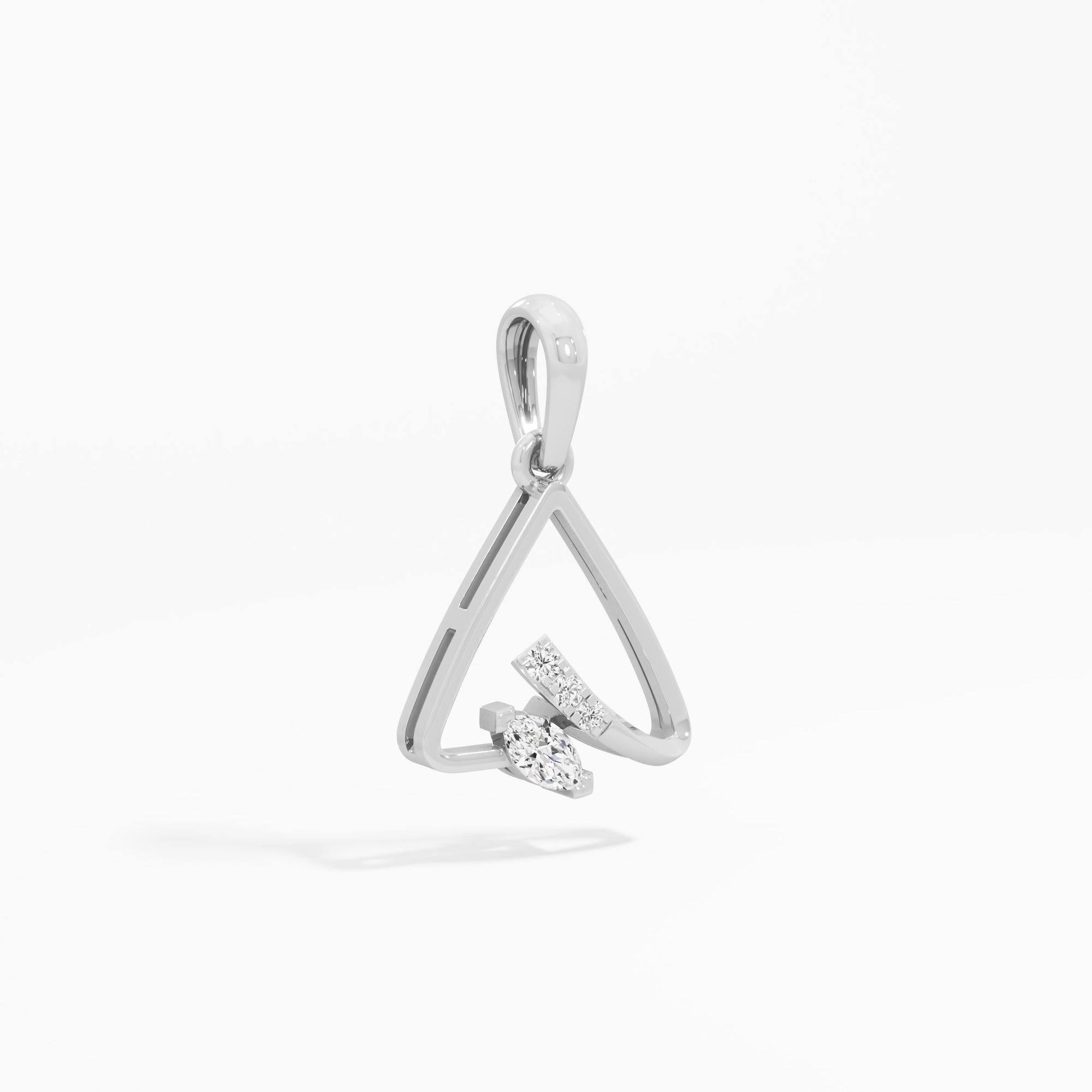 Sapphire Horizon Charms Pendants | Pendant Only in 9KT White Gold (Diamond Quality: FG-VVS VS)