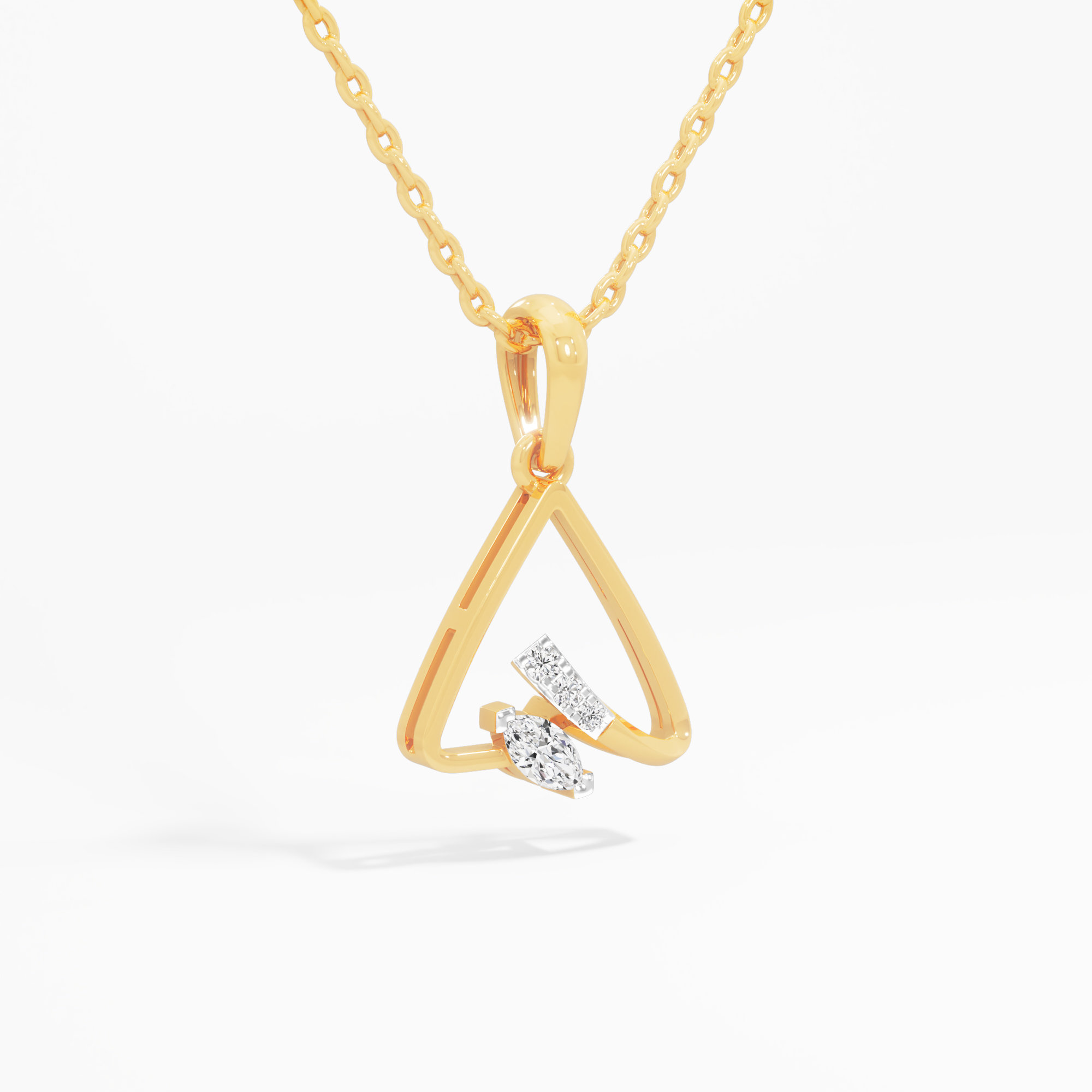 Sapphire Horizon Charms Pendants | Pendant Only (Chain Sold Separately) in 9KT Yellow Gold (Diamond Quality: FG-VVS VS)
