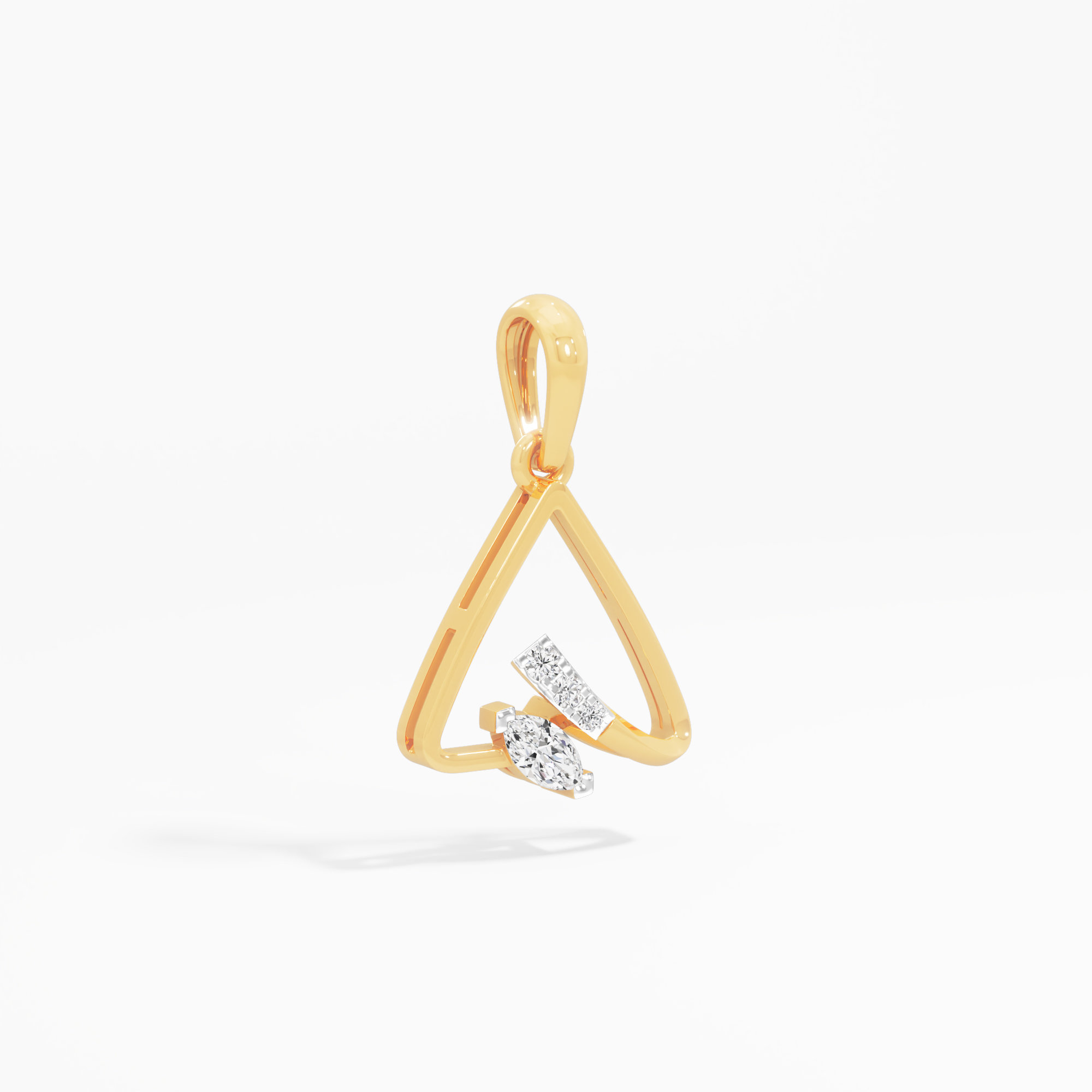 Sapphire Horizon Charms Pendants | Pendant Only (Chain Sold Separately) in 9KT Yellow Gold (Diamond Quality: FG-VVS VS)