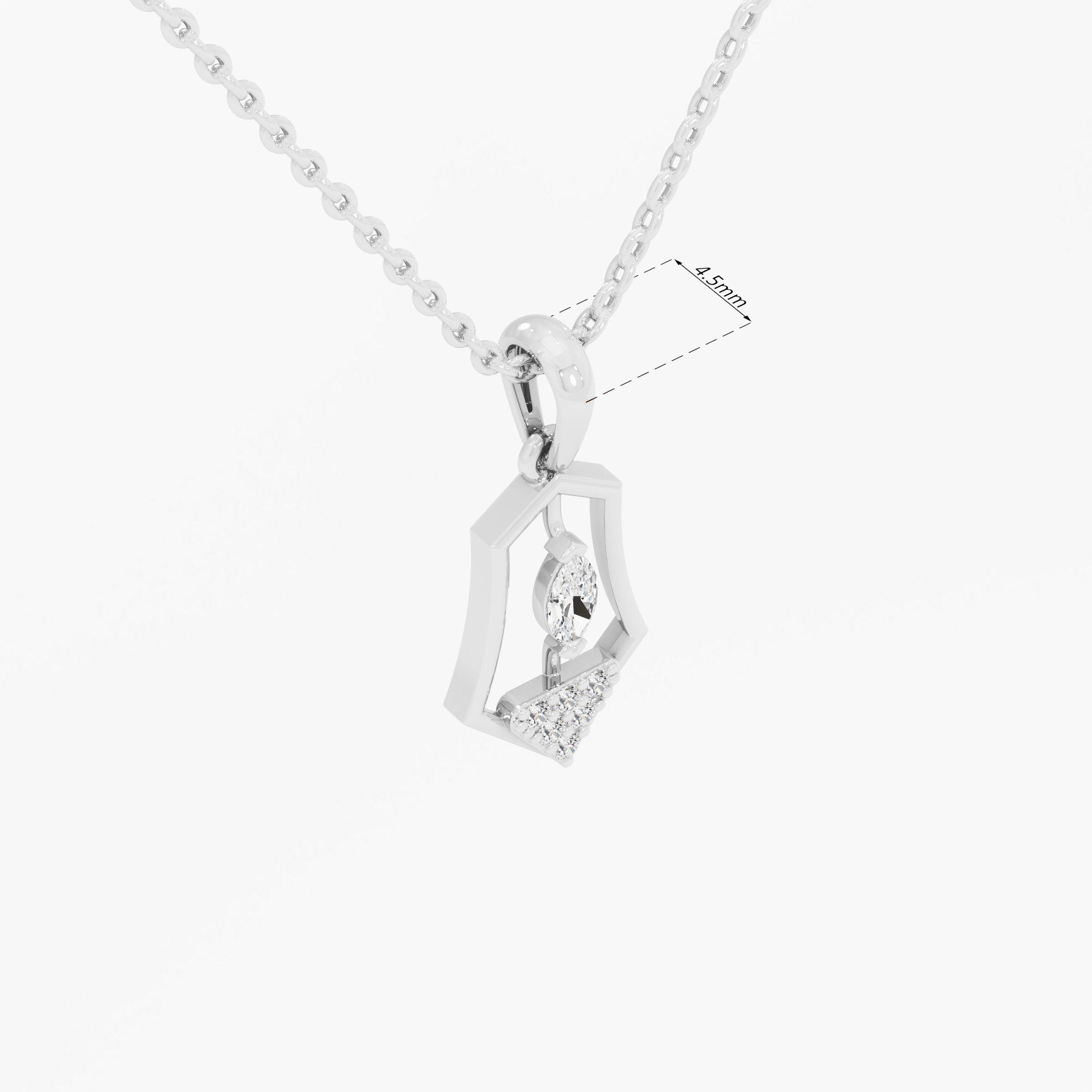 Sapphire Emblem Charms Pendants | Pendant Only in 9KT White Gold (Diamond Quality: FG-VVS VS)