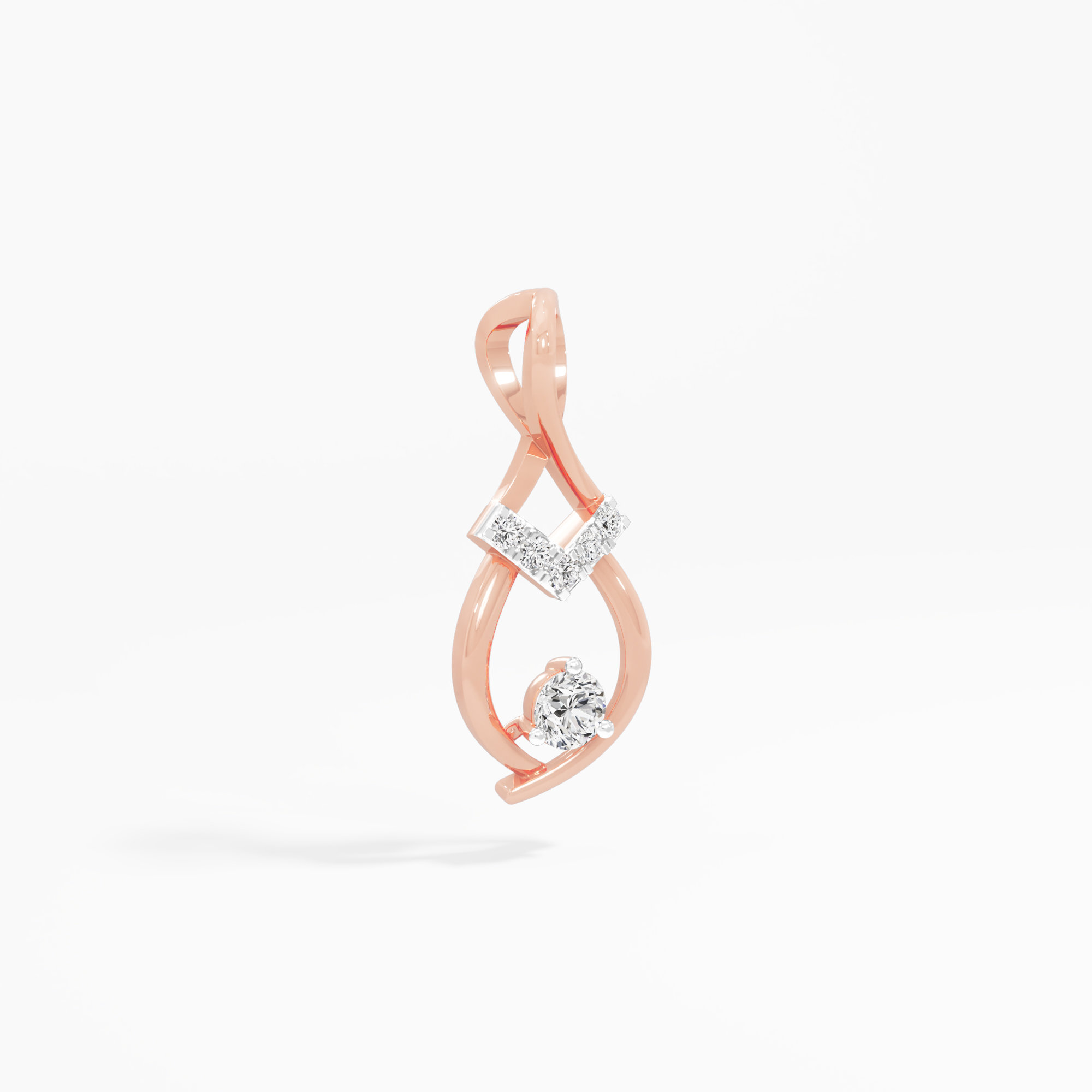 Eternal Glimmer Charms Pendants | Pendant Only (Chain Sold Separately) in 9KT Rose Gold (Diamond Quality: EF-VVS VS)