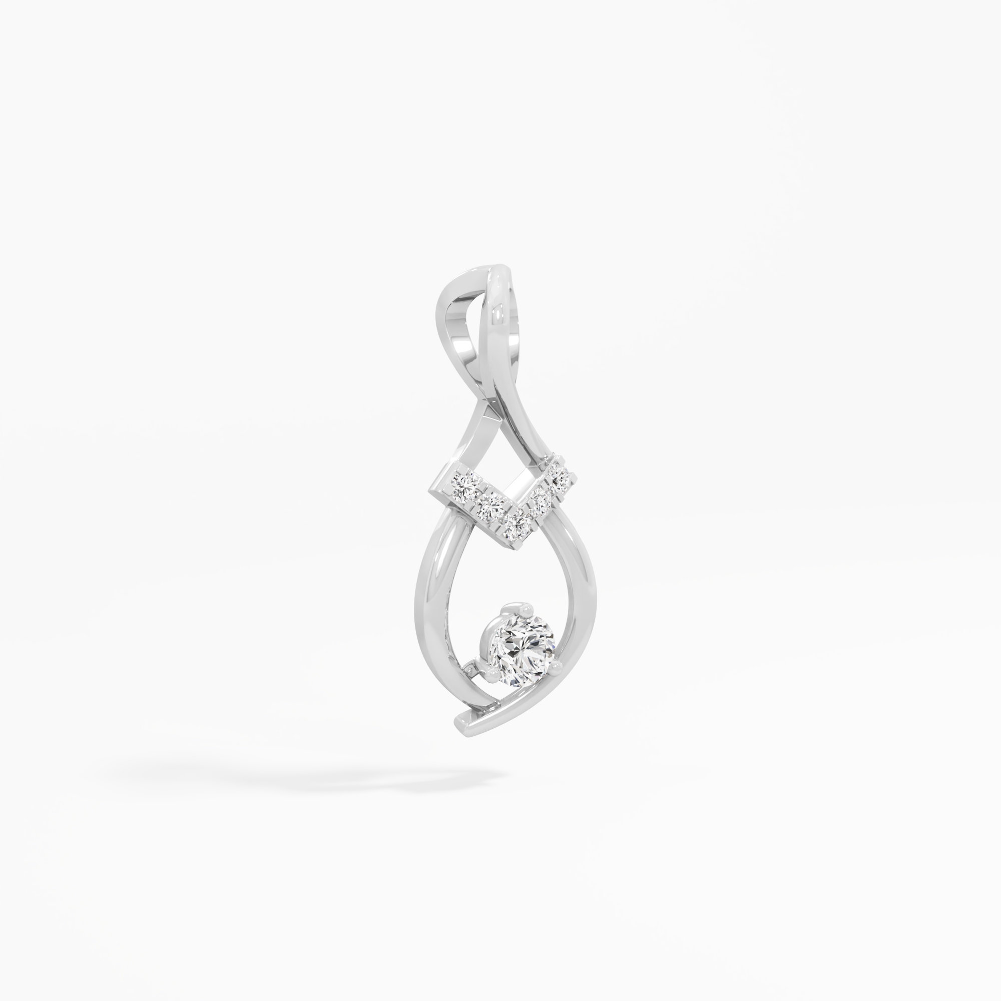 Eternal Glimmer Charms Pendants | Individual Pendant in 9KT White Gold (Diamond Quality: EF-VVS VS)