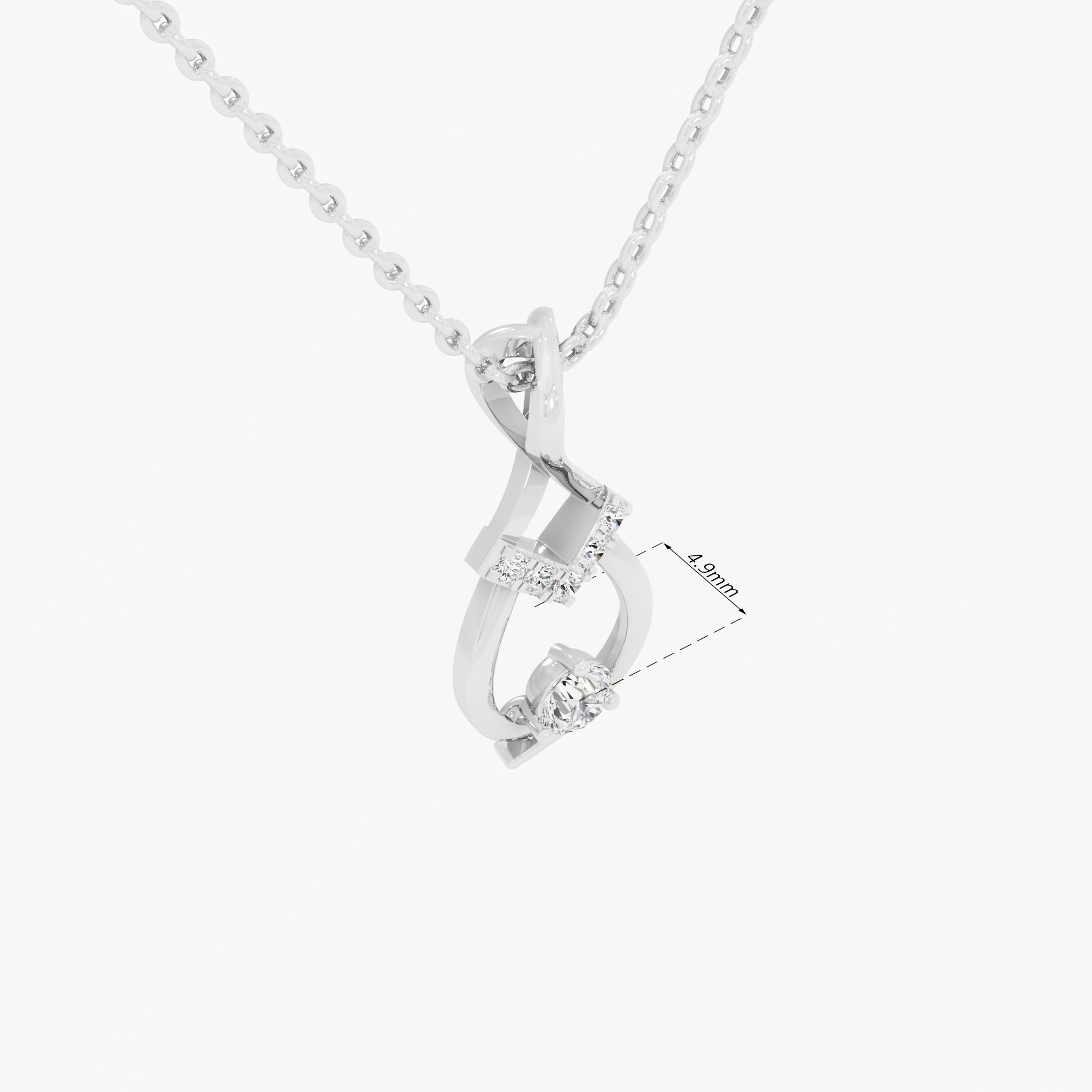 Eternal Glimmer Charms Pendants | Individual Pendant in 9KT White Gold (Diamond Quality: EF-VVS VS)