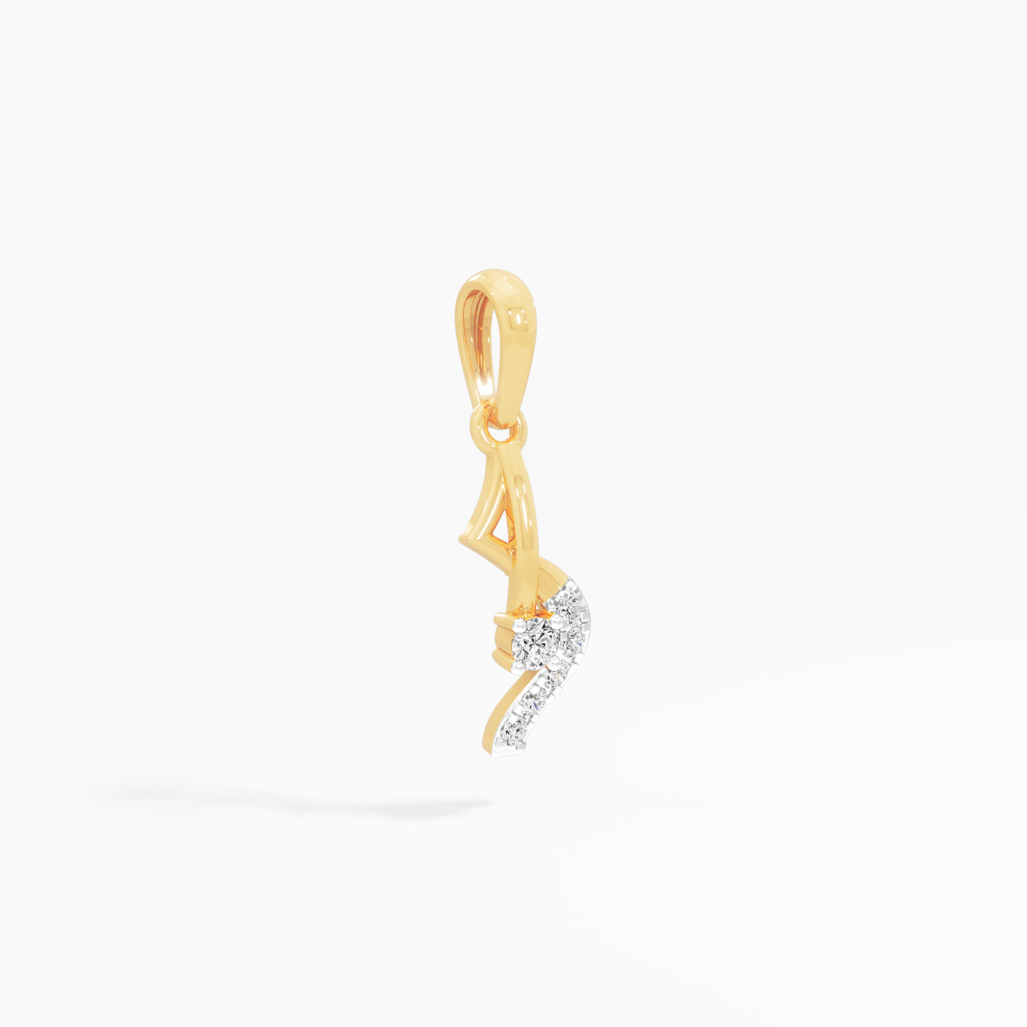 Zigzag Drift Diamond Pendant | Chain Available Separately in 9KT Yellow Gold (Diamond Quality: FG-VVS VS)