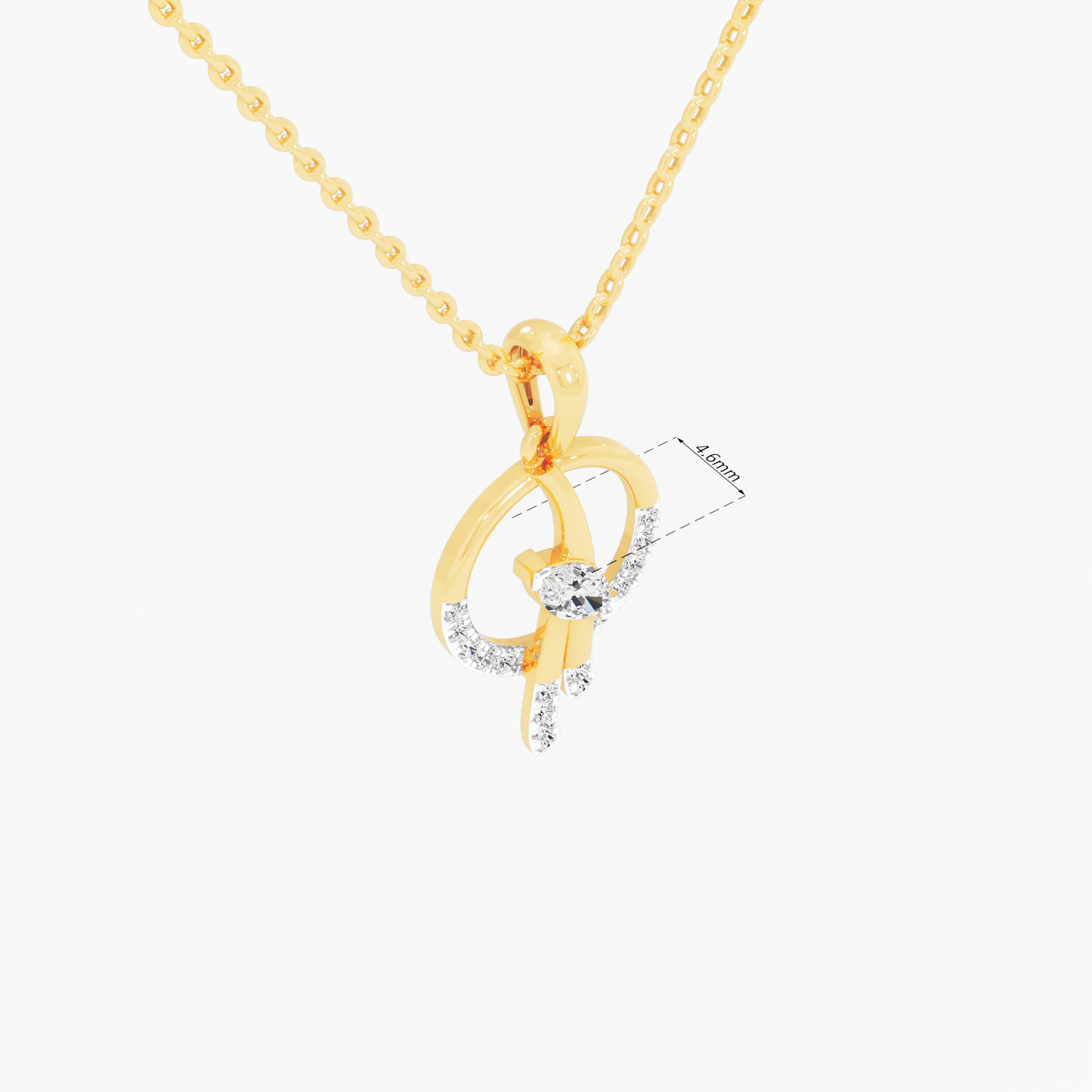 Circle of Light Diamond Pendant | Chain Available Separately in 9KT Yellow Gold (Diamond Quality: FG-VVS VS)