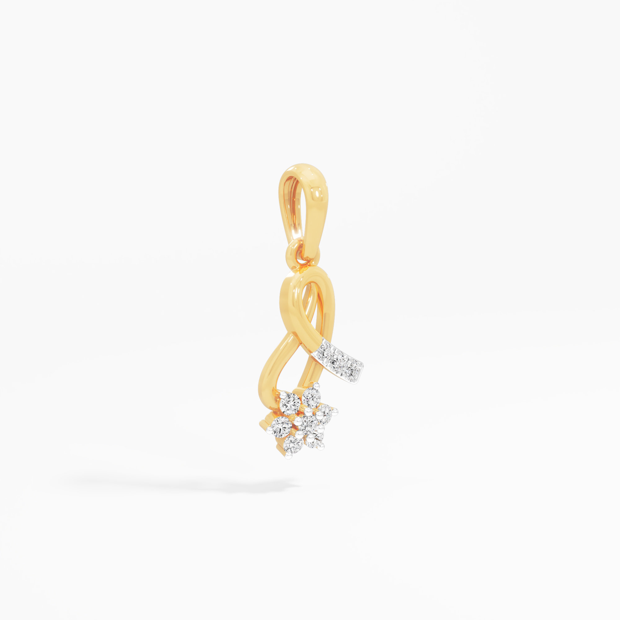 Infinity Knot Diamond Pendant | Chain Available Separately in 9KT Yellow Gold (Diamond Quality: FG-VVS VS)