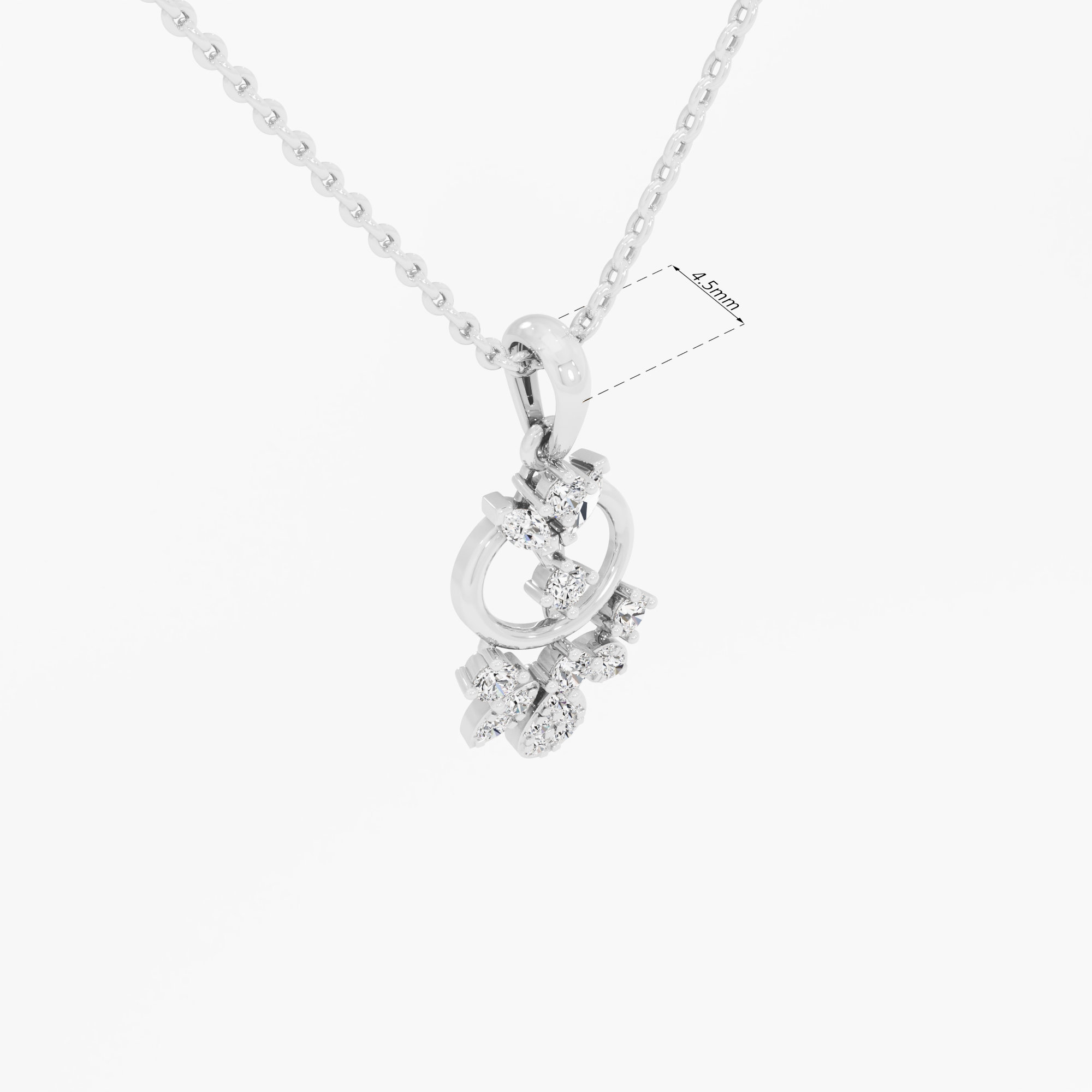 Floral Trellis Diamond Pendants | Chain Available Separately in 9KT White Gold (Diamond Quality: FG-VVS VS)
