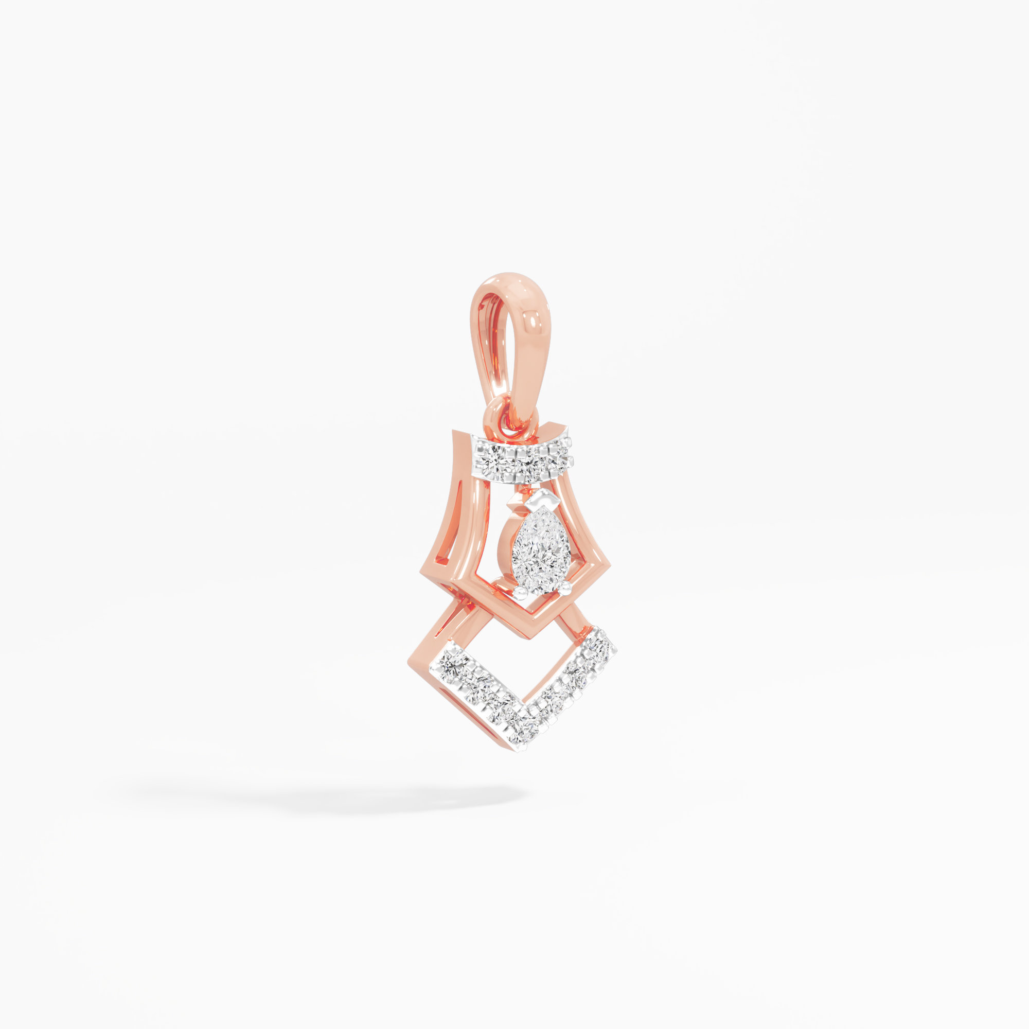 Crossroads Kite Diamond Pendants | Pendant Only in 9KT Rose Gold (Diamond Quality: FG-VVS VS)