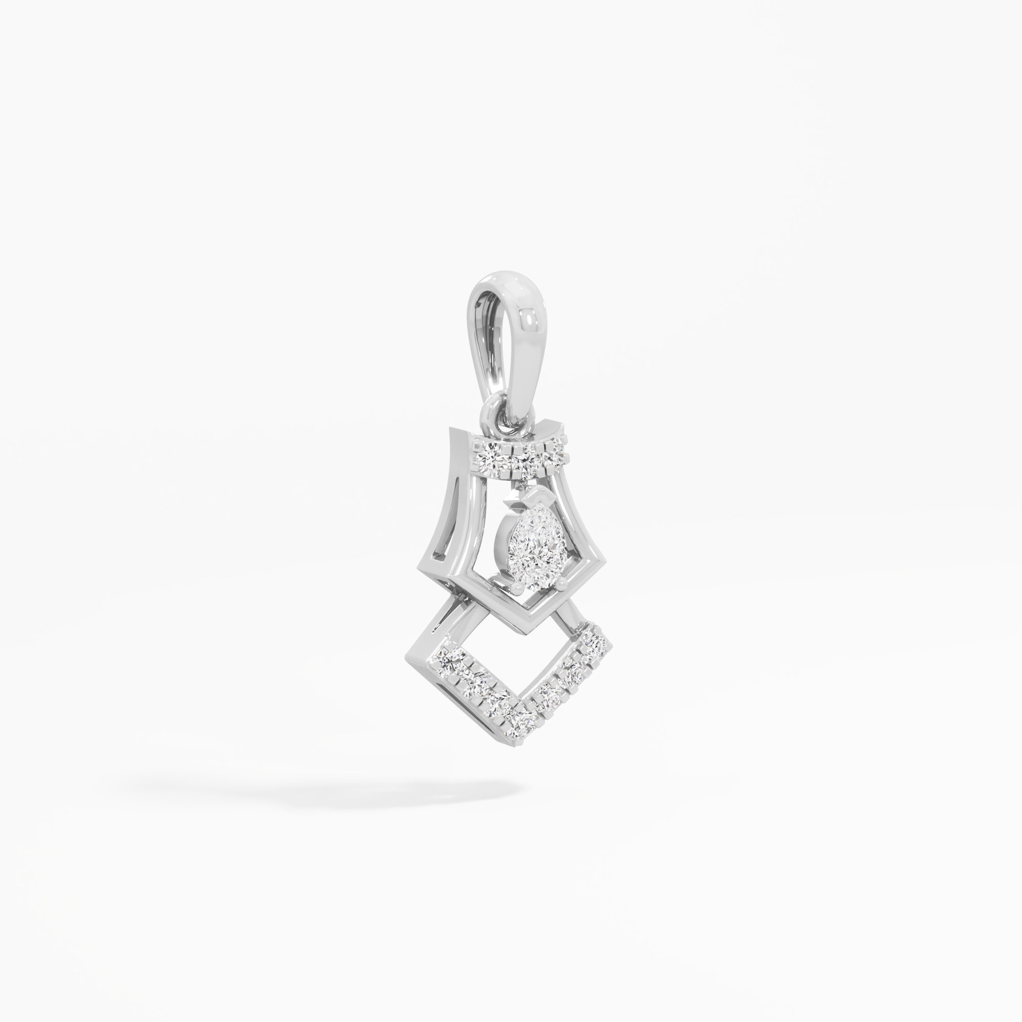 Crossroads Kite Diamond Pendants | Chain Available Separately in 9KT White Gold (Diamond Quality: FG-VVS VS)