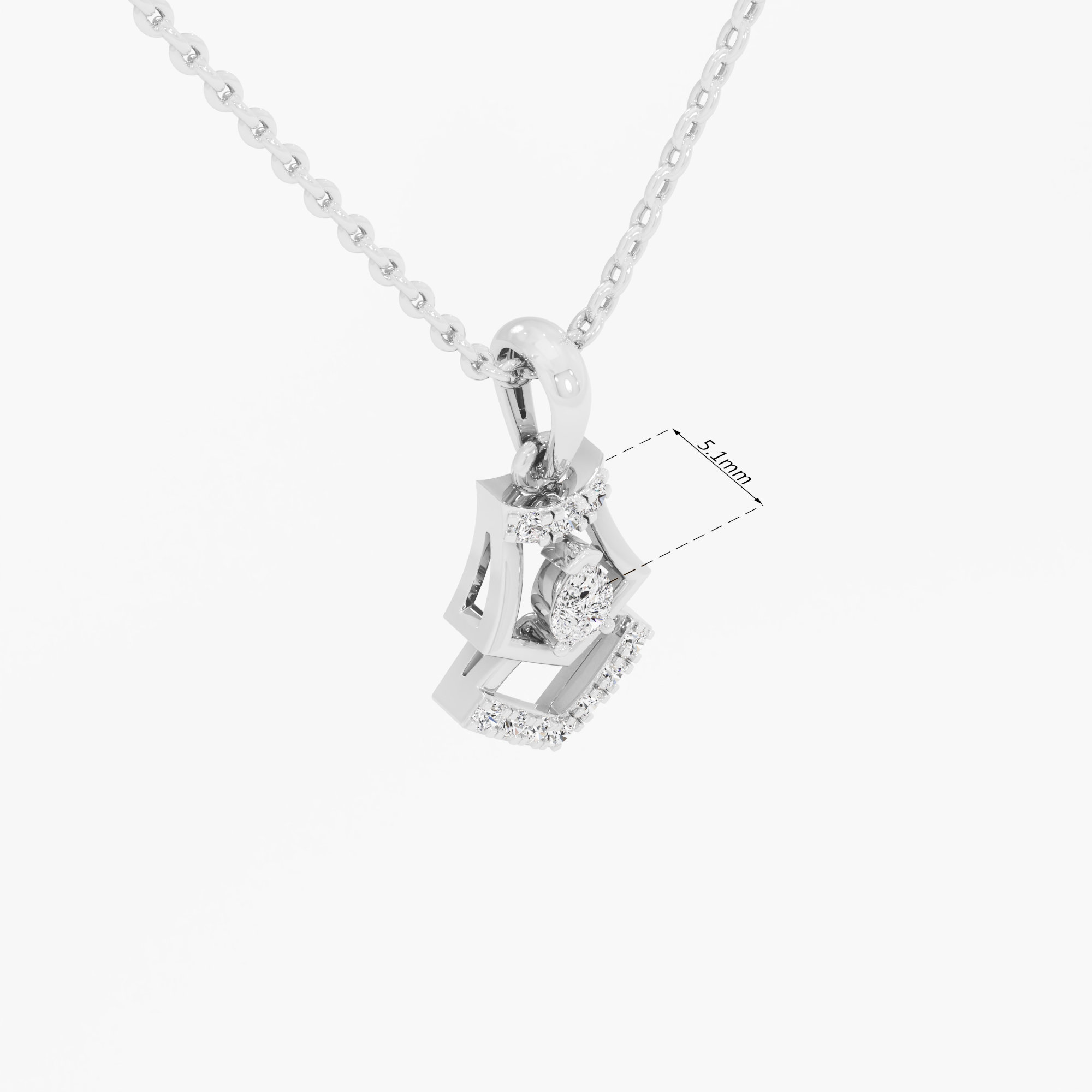 Crossroads Kite Diamond Pendants | Chain Available Separately in 9KT White Gold (Diamond Quality: FG-VVS VS)