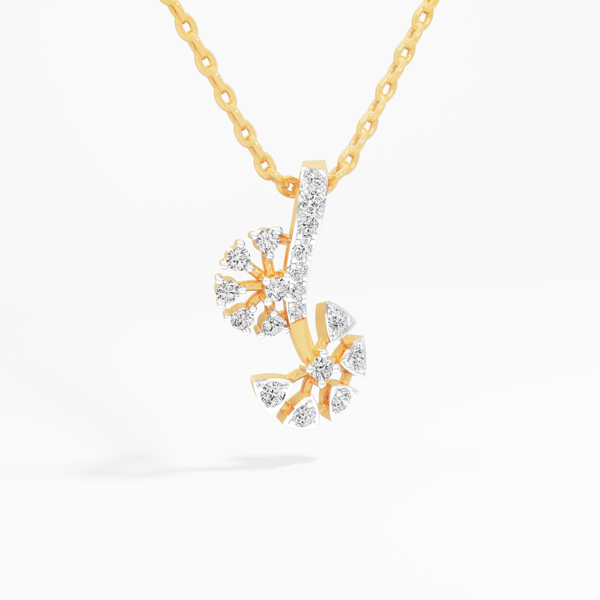 Twilight Trail Diamond Pendant in 9KT Yellow Gold (Diamond Quality:FG-VVS VS)