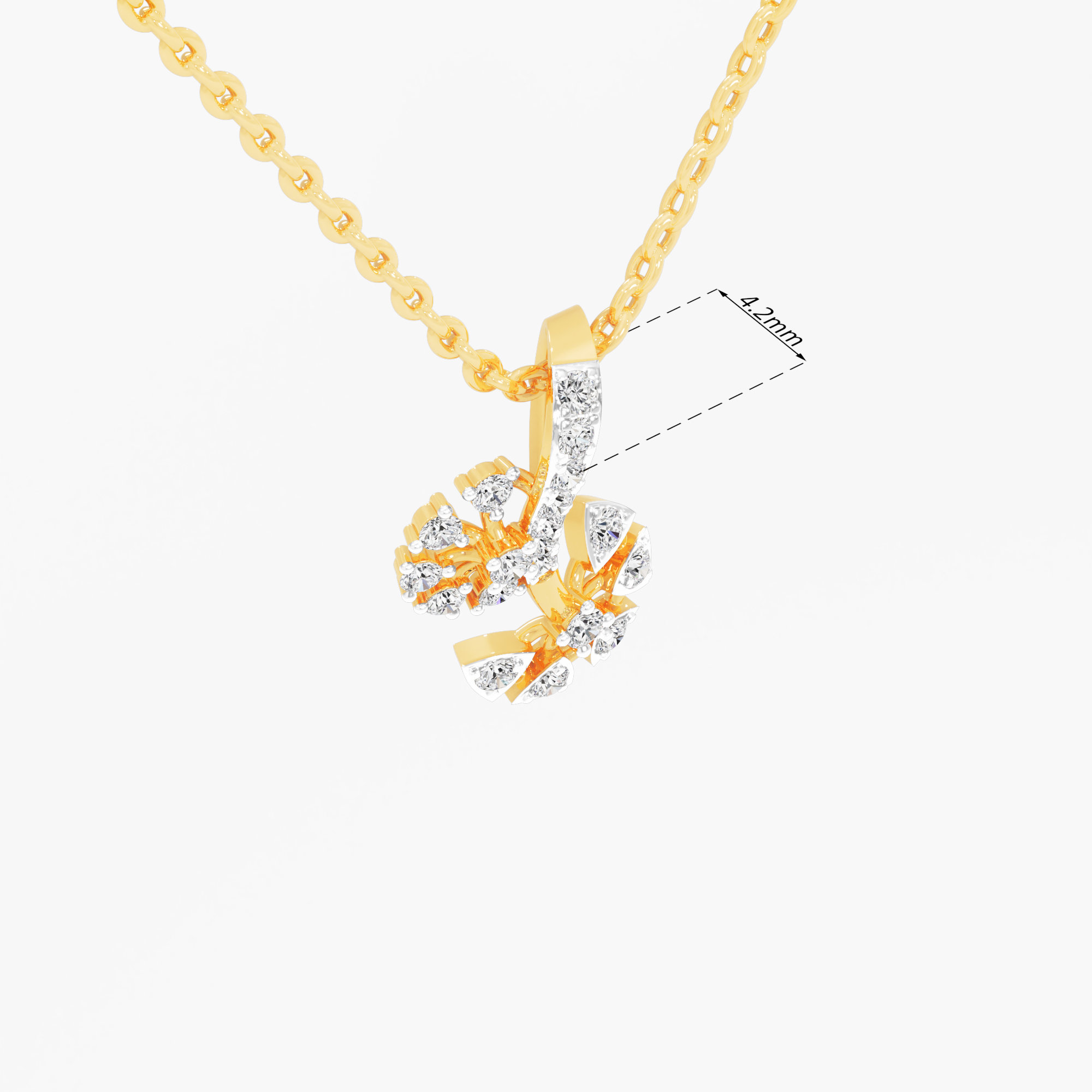 Twilight Trail Diamond Pendant in 9KT Yellow Gold (Diamond Quality:FG-VVS VS)