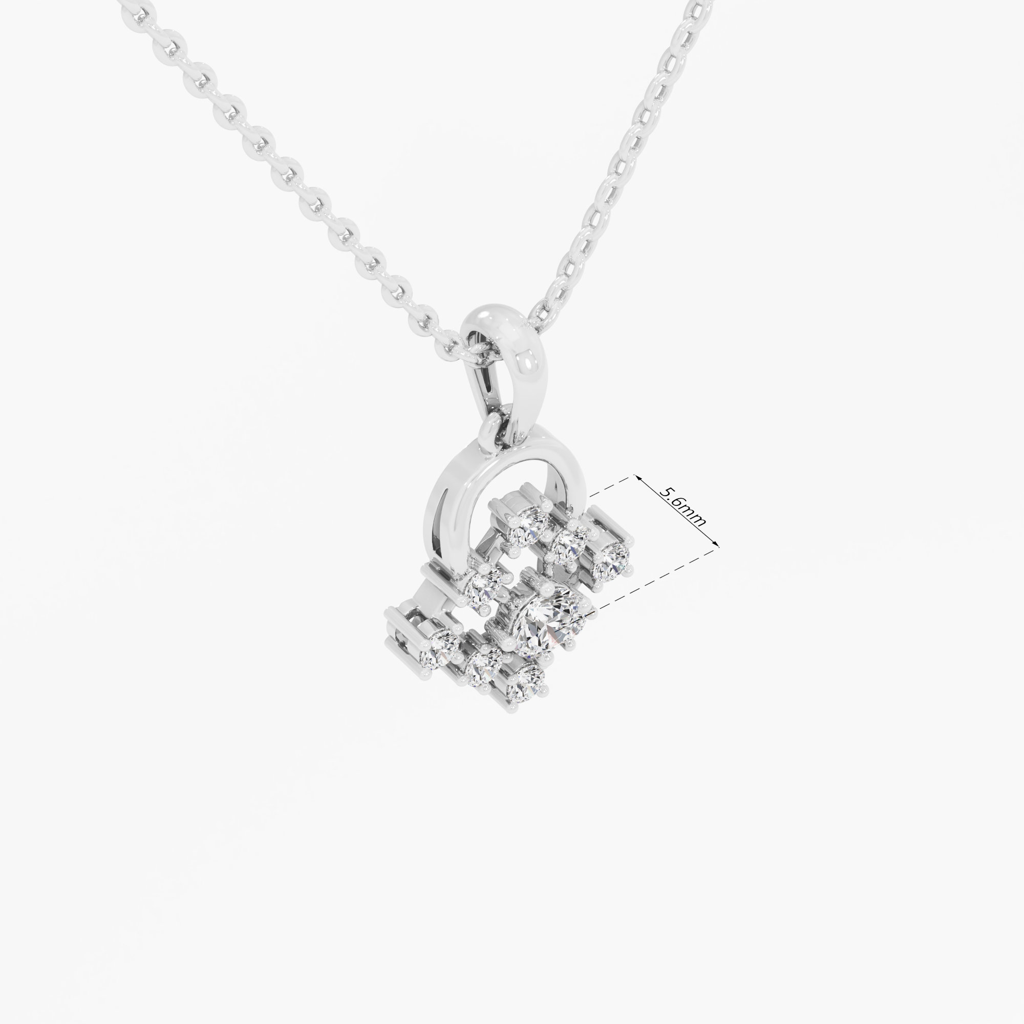 Clover Muse Diamond Pendant in 9KT White Gold (Diamond Quality:FG-VVS VS)
