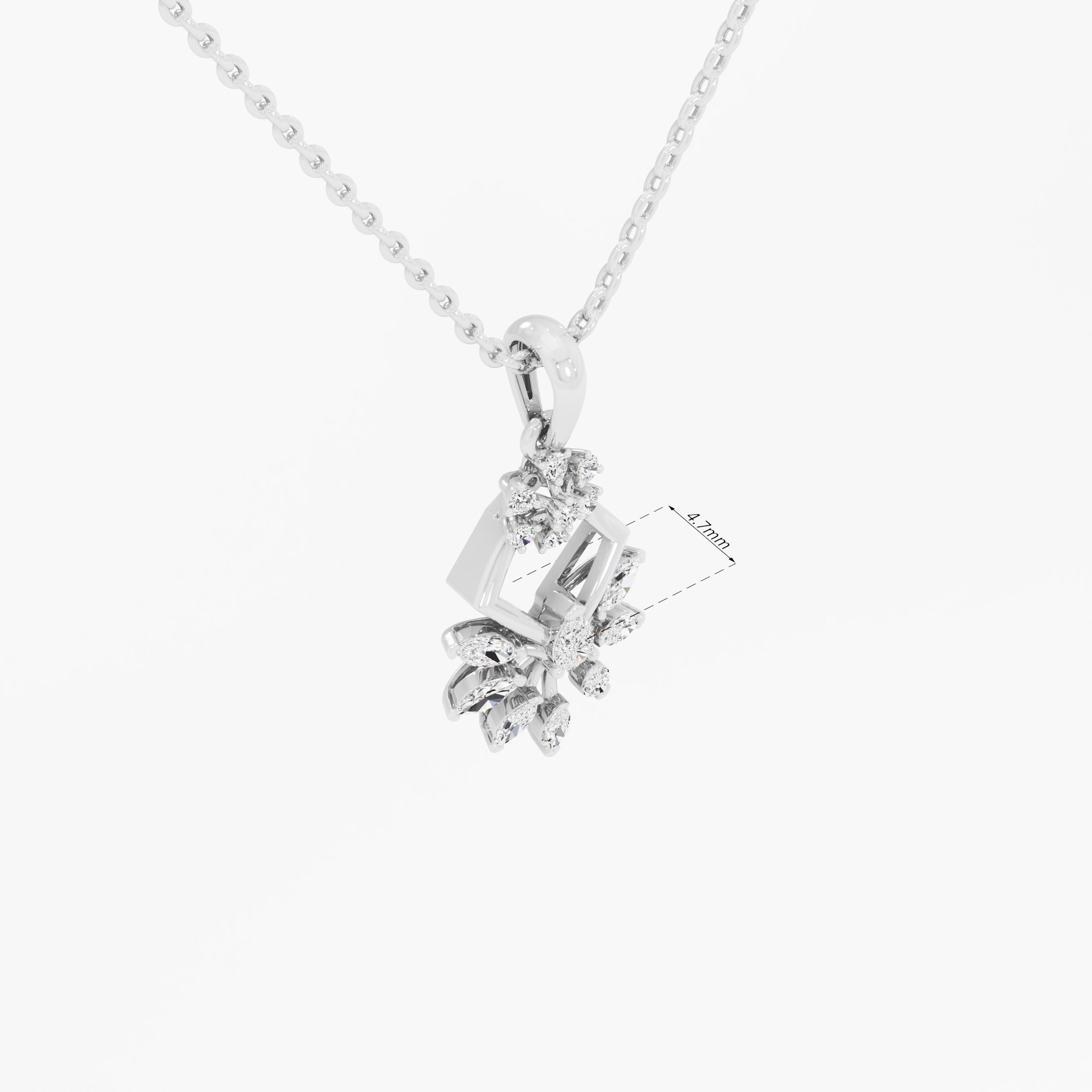Frosted Star Diamond Pendants | Chain Available Separately in 9KT White Gold (Diamond Quality: FG-VVS VS)