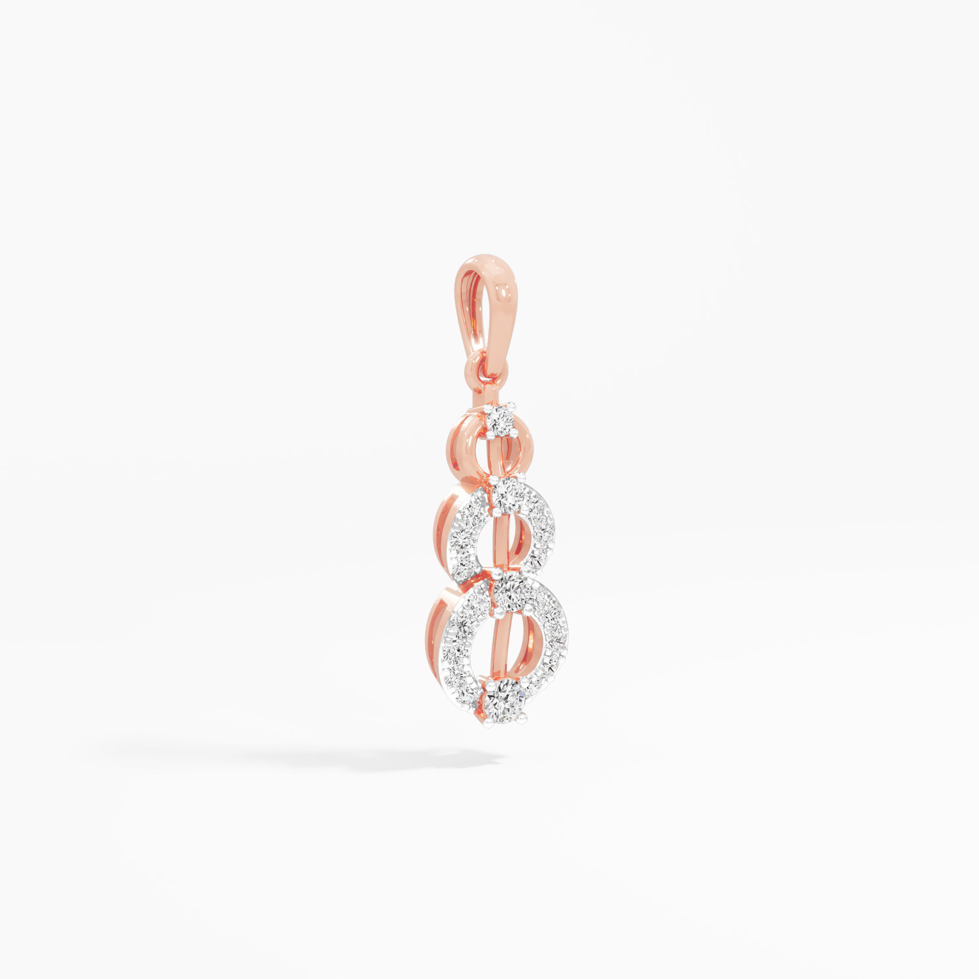 Infinite Charm Diamond Pendants | Pendant Only in 9KT Rose Gold (Diamond Quality: FG-VVS VS)