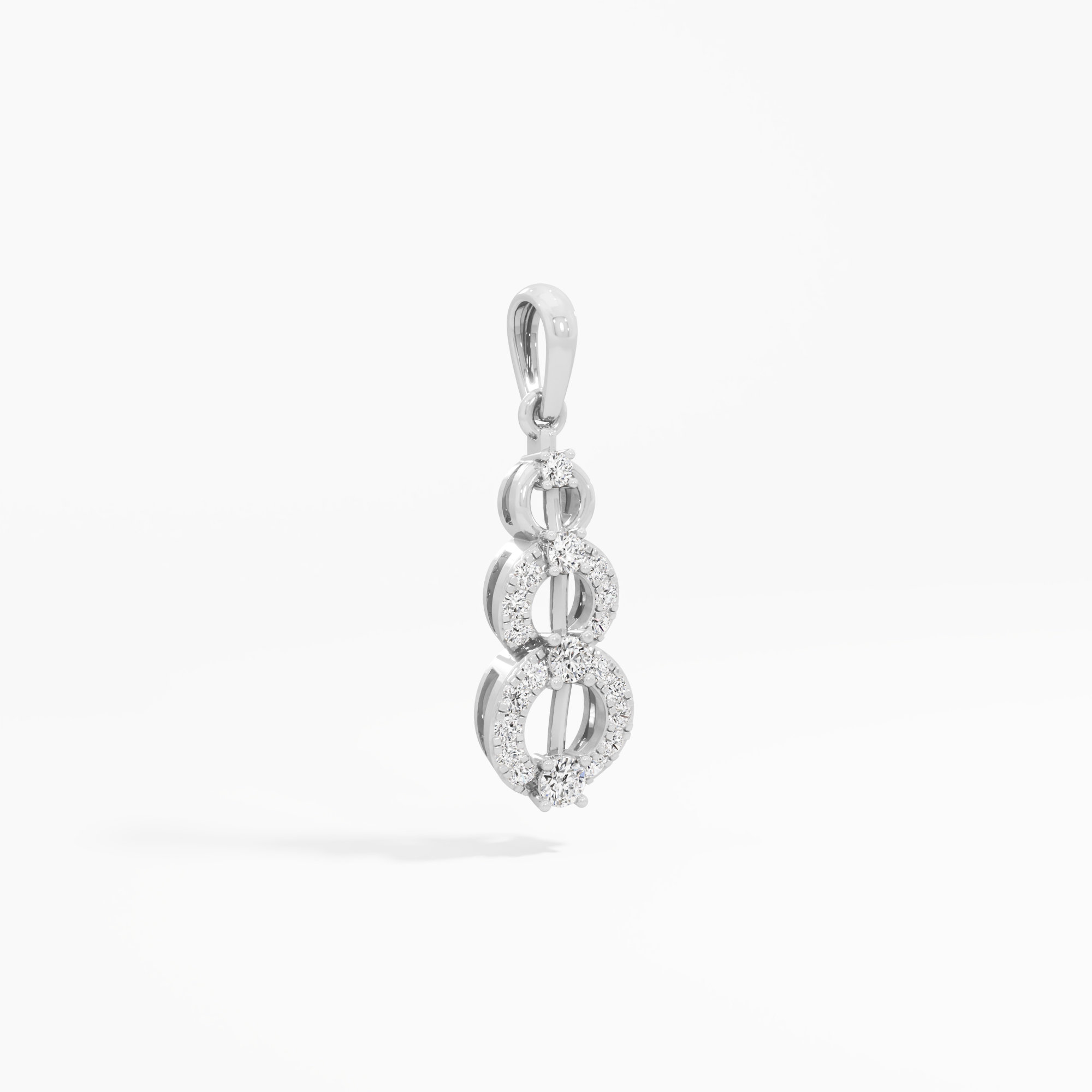 Infinite Charm Diamond Pendants | Chain Available Separately in 9KT White Gold (Diamond Quality: FG-VVS VS)