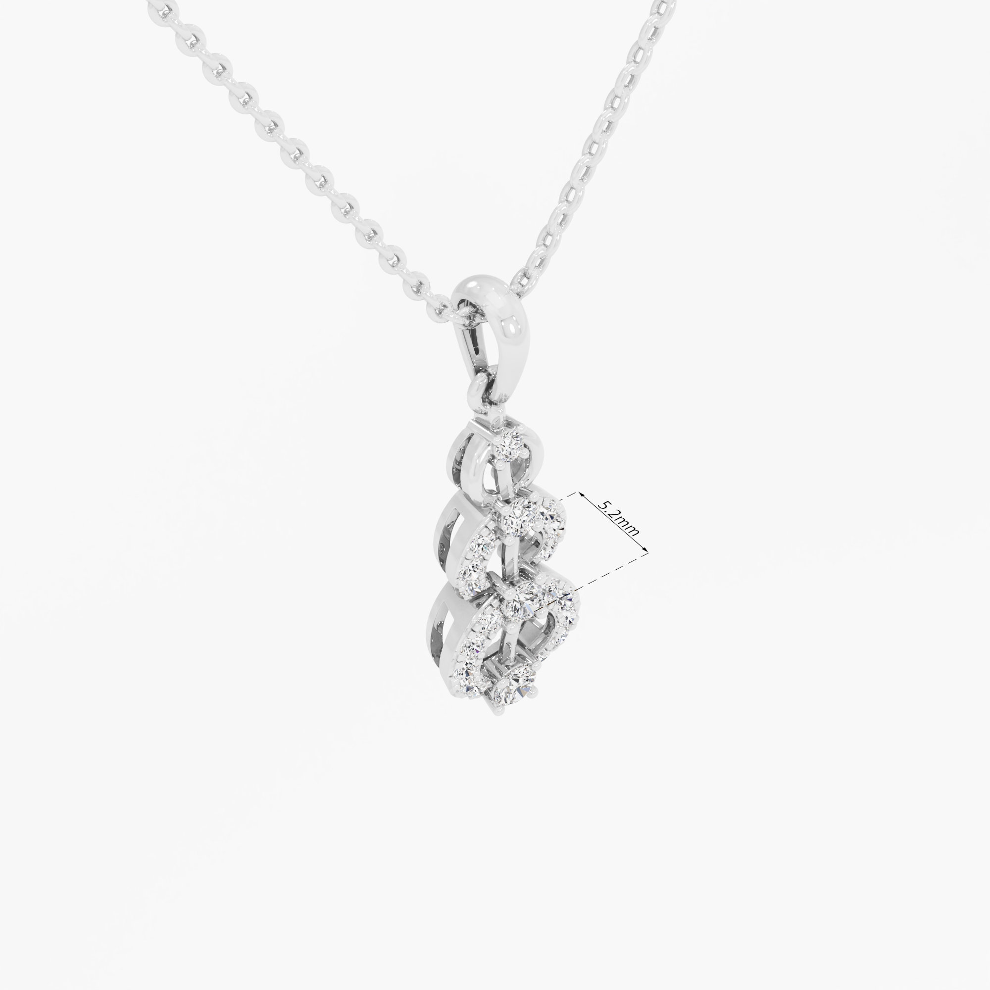 Infinite Charm Diamond Pendants | Chain Available Separately in 9KT White Gold (Diamond Quality: FG-VVS VS)