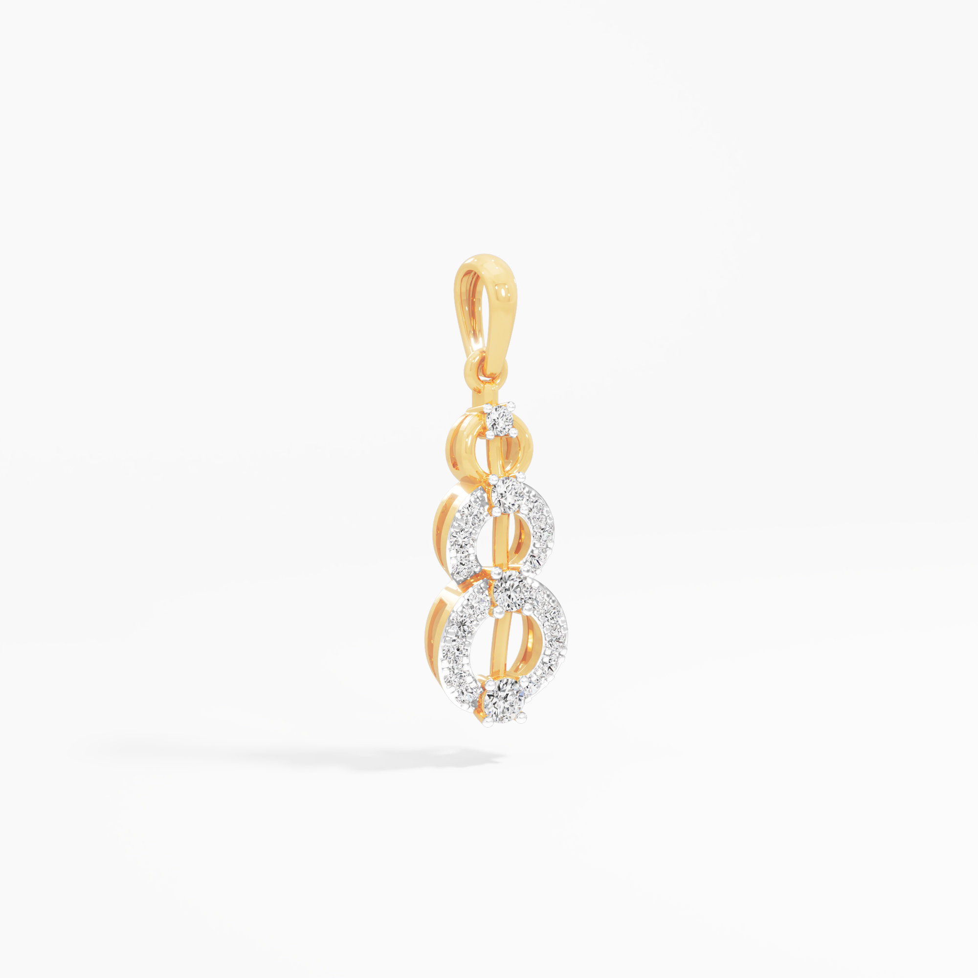 Infinite Charm Diamond Pendants | Individual Pendant in 9KT Yellow Gold (Diamond Quality: FG-VVS VS)