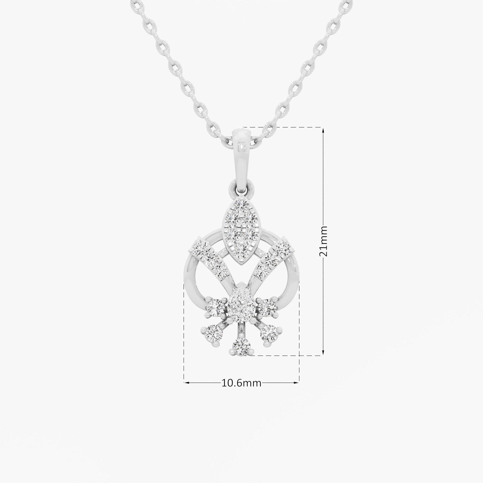 Celestial Bloom Diamond Pendants | Chain Available Separately in 9KT White Gold (Diamond Quality: FG-VVS VS)