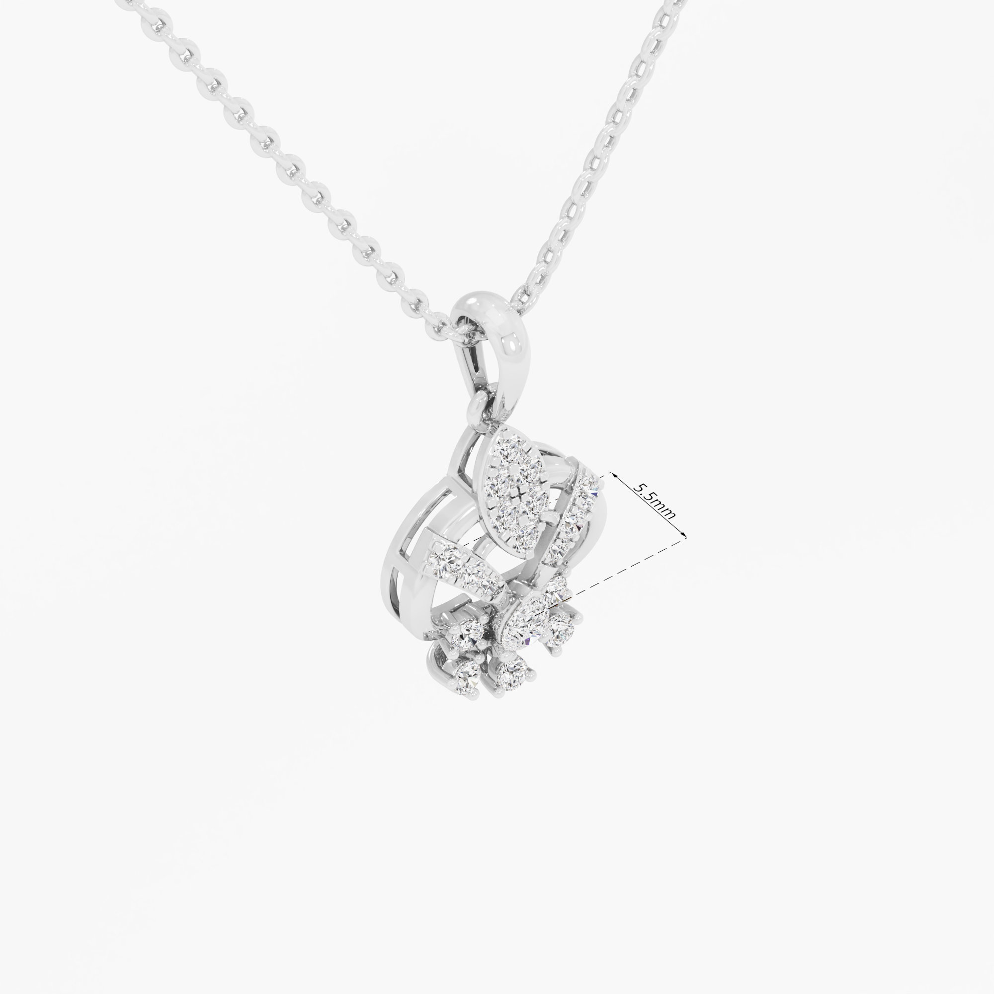 Celestial Bloom Diamond Pendants | Chain Available Separately in 9KT White Gold (Diamond Quality: FG-VVS VS)