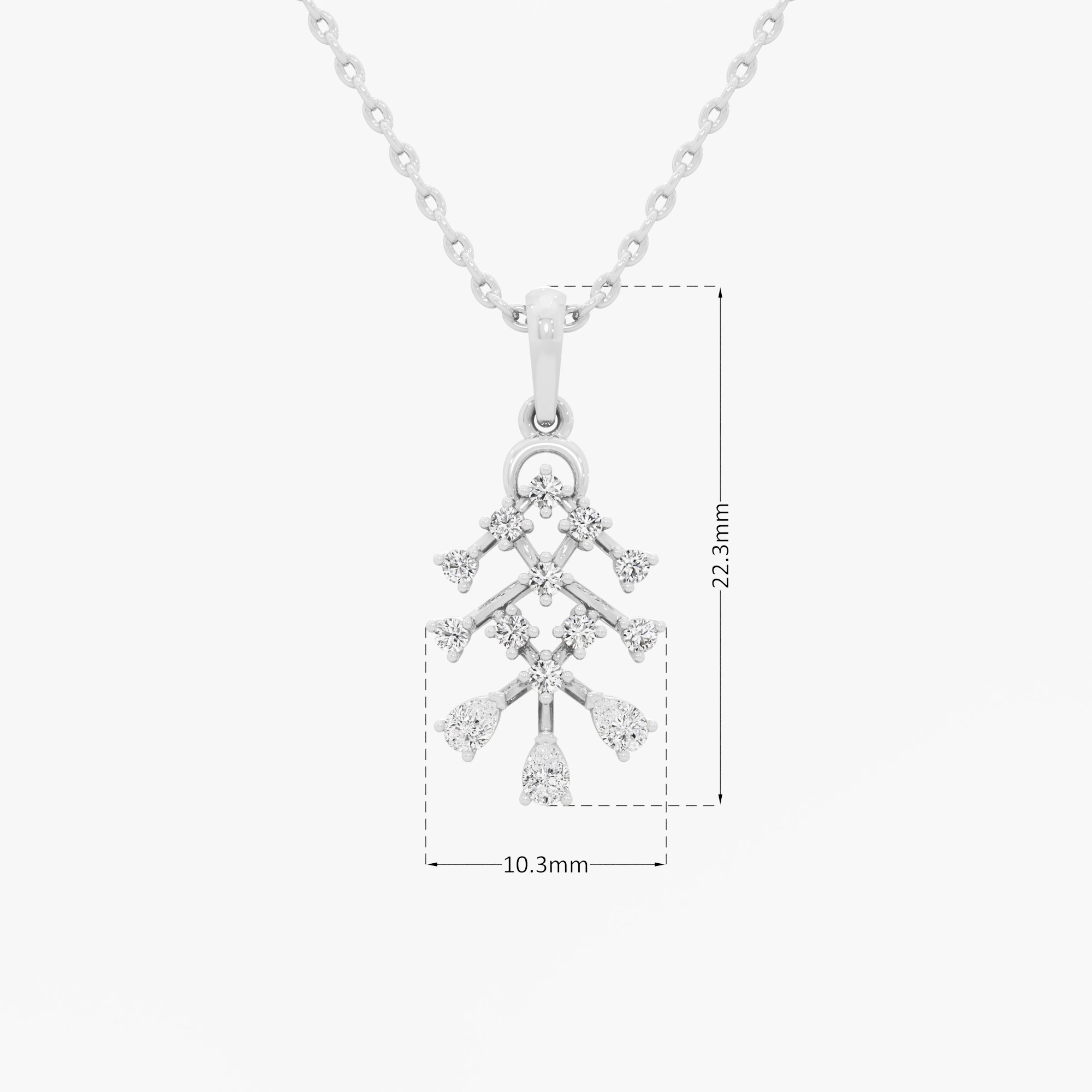 Crisscross Weave Diamond Pendants | Chain Available Separately in 9KT White Gold (Diamond Quality: FG-VVS VS)
