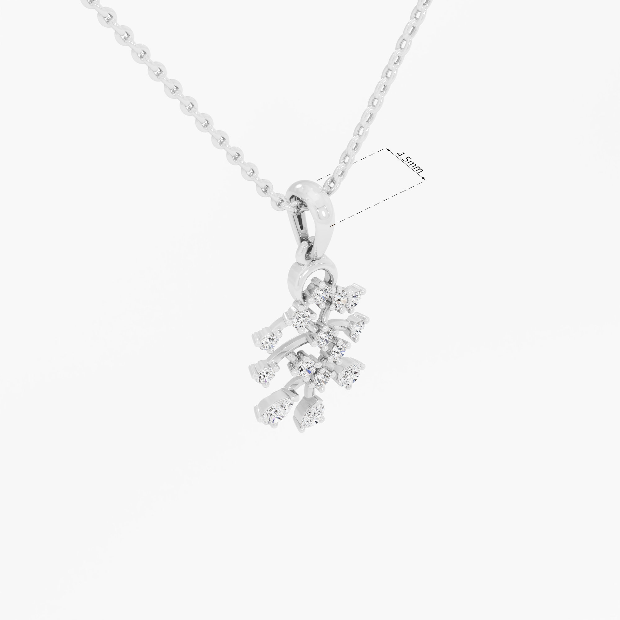Crisscross Weave Diamond Pendants | Chain Available Separately in 9KT White Gold (Diamond Quality: FG-VVS VS)