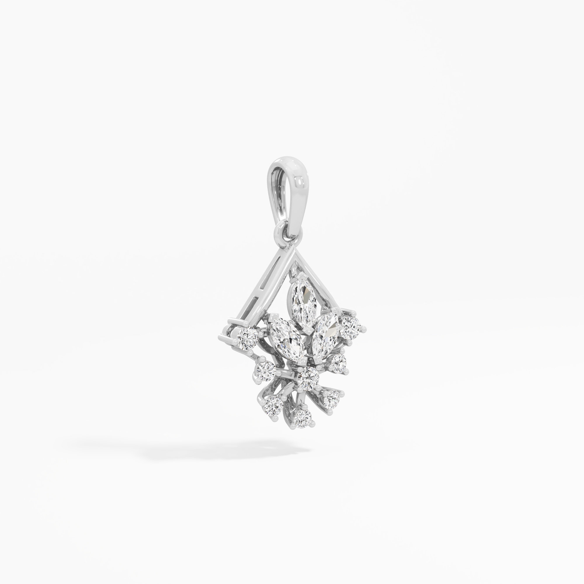 Firefly Flare Diamond Pendants | Chain Available Separately in 9KT White Gold (Diamond Quality: FG-VVS VS)