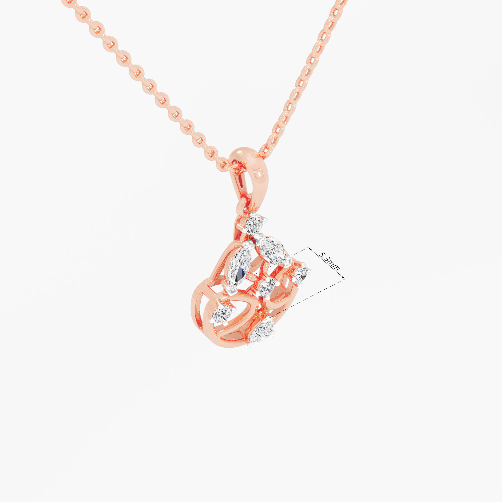 Celestial Wheel Diamond Pendants | Pendant Only in 9KT Rose Gold (Diamond Quality: FG-VVS VS)