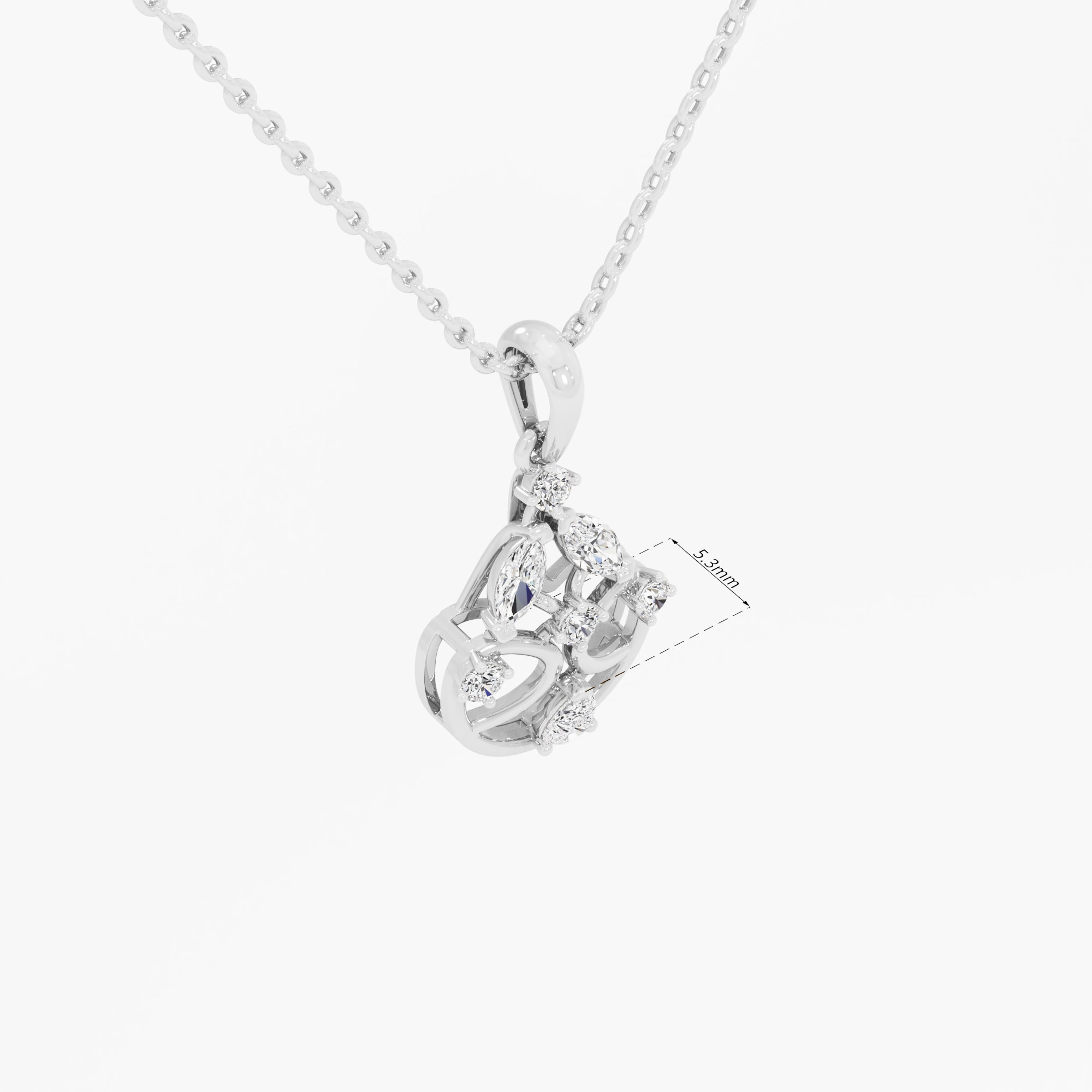 Celestial Wheel Diamond Pendants | Chain Available Separately in 9KT White Gold (Diamond Quality: FG-VVS VS)