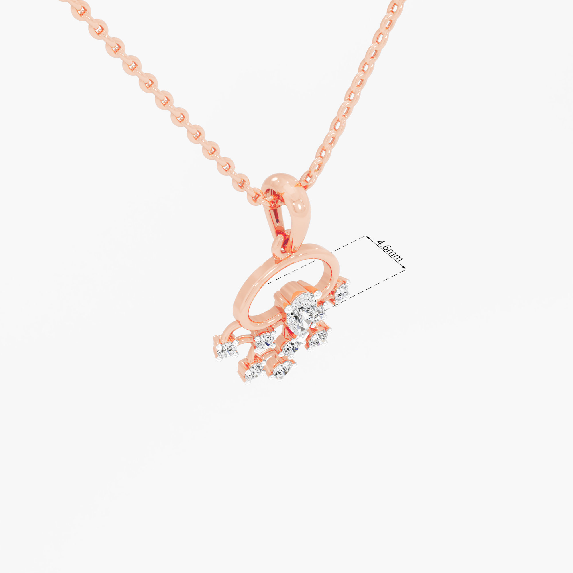 Whimsical Burst Diamond Pendants | Pendant Only in 9KT Rose Gold (Diamond Quality: FG-VVS VS)